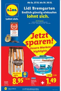 Lidl Aktionen Neueröffnung Bremgarten (2025-12-27 - 2025-12-30)