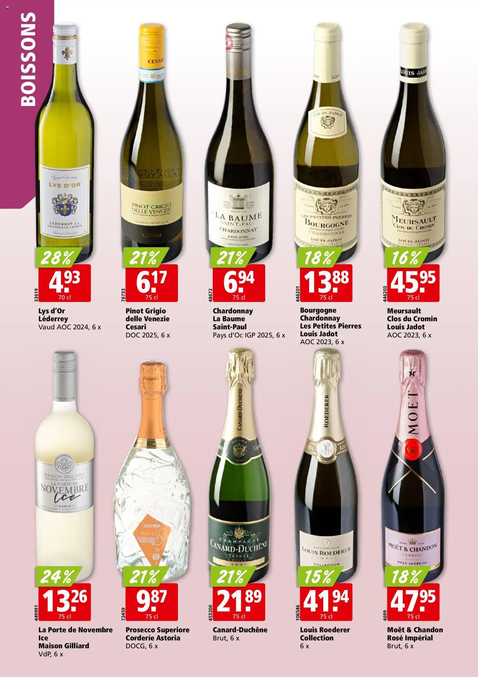 Aligro aktionen Chavannes, Matran, Genève, Sion