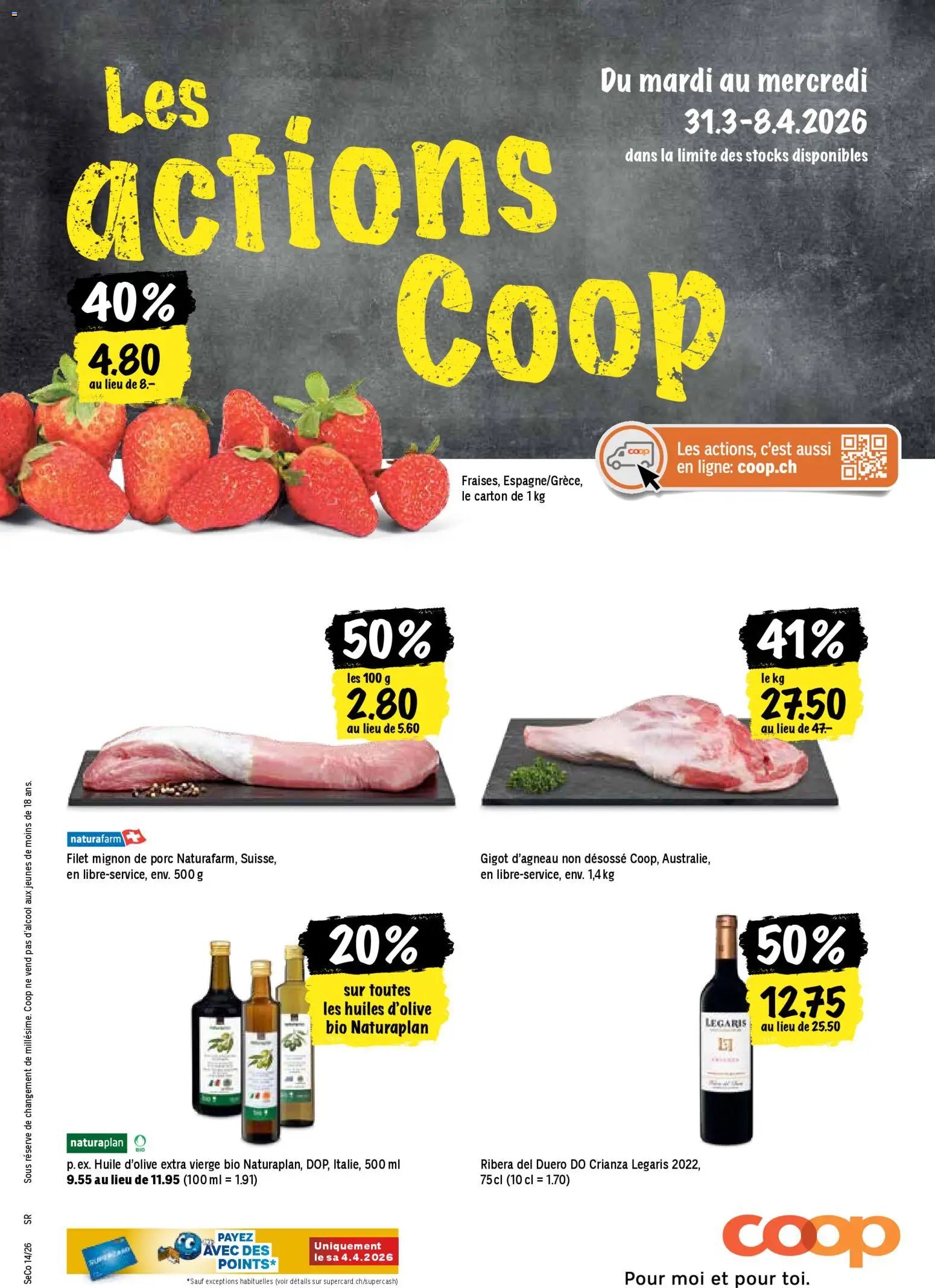 Coop aktionen FR (2026-03-31 - 2026-04-08)