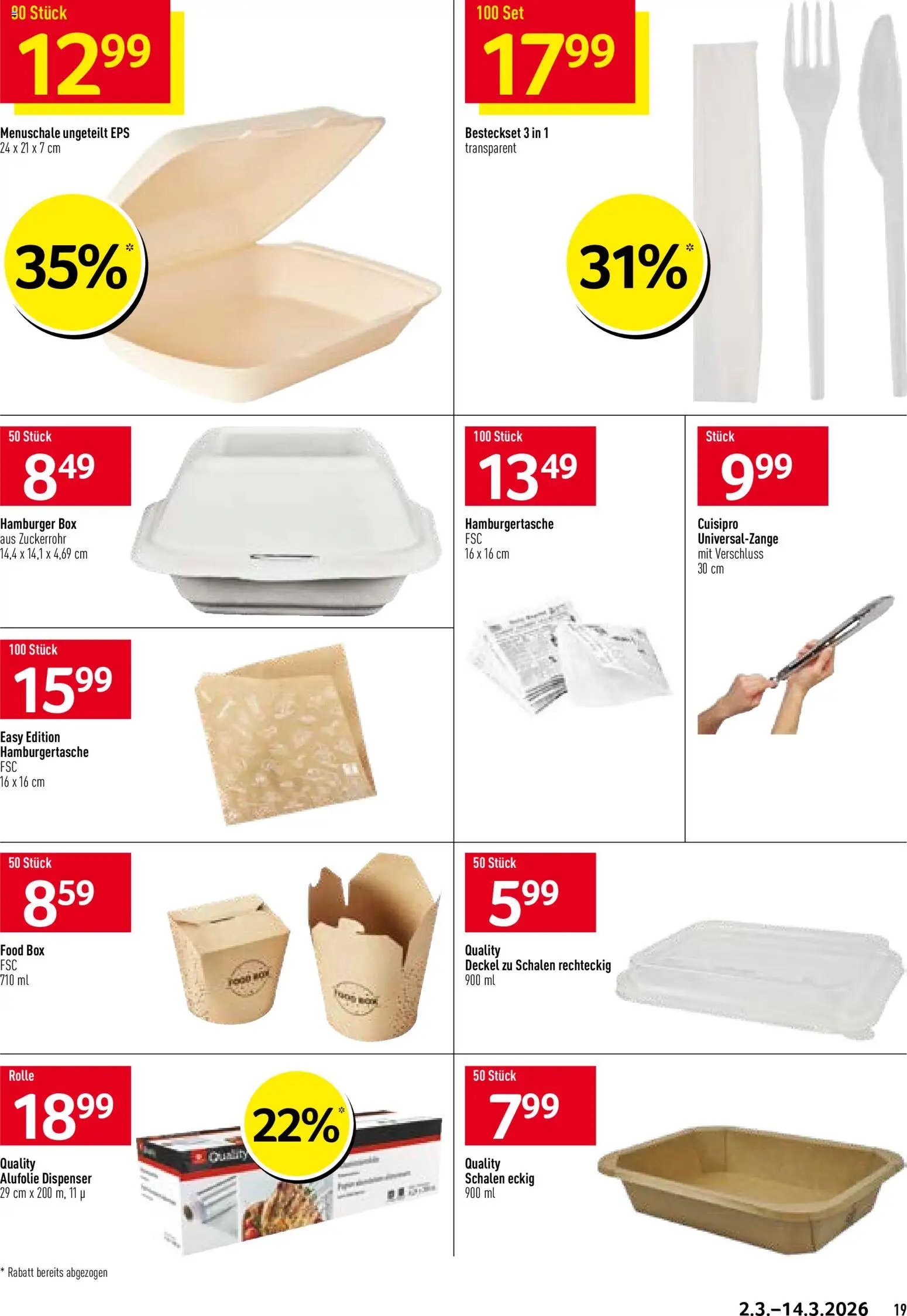 Prodega Aktionen Take Away (2026-03-02 - 2026-03-14)