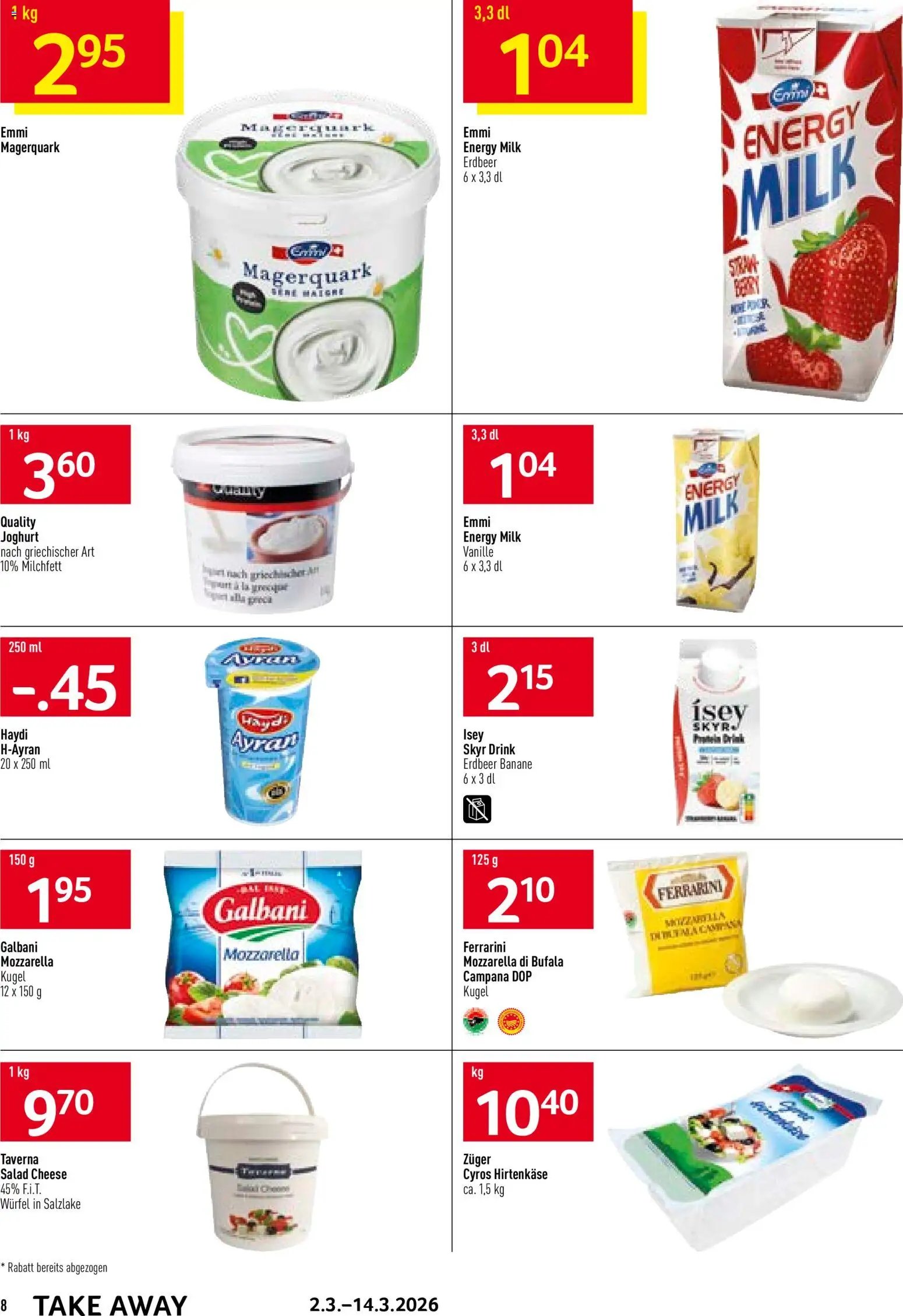 Prodega Aktionen Take Away (2026-03-02 - 2026-03-14)