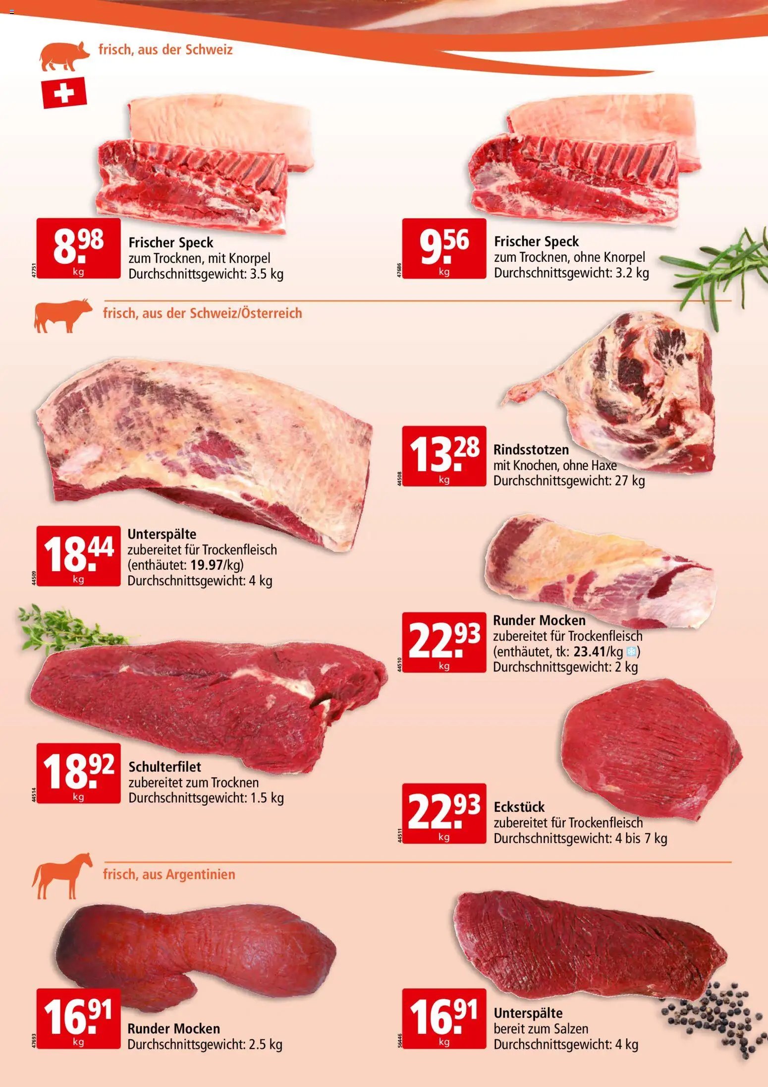 Aligro Aktionen Metzgete Chavannes, Matran, Genf, Sitten (2025-10-27 - 2025-12-13) | 2