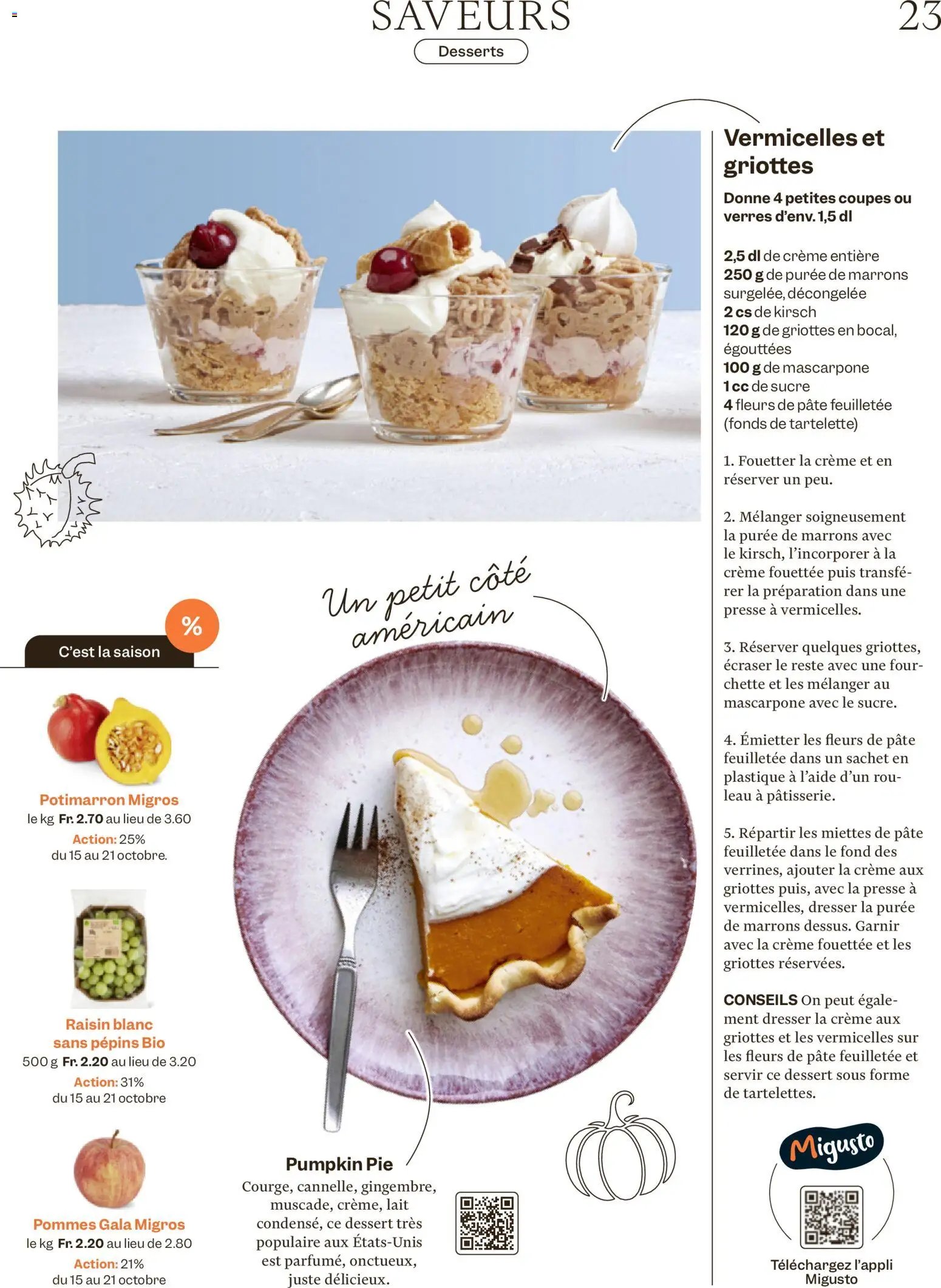 Migros aktionen Magazine FR