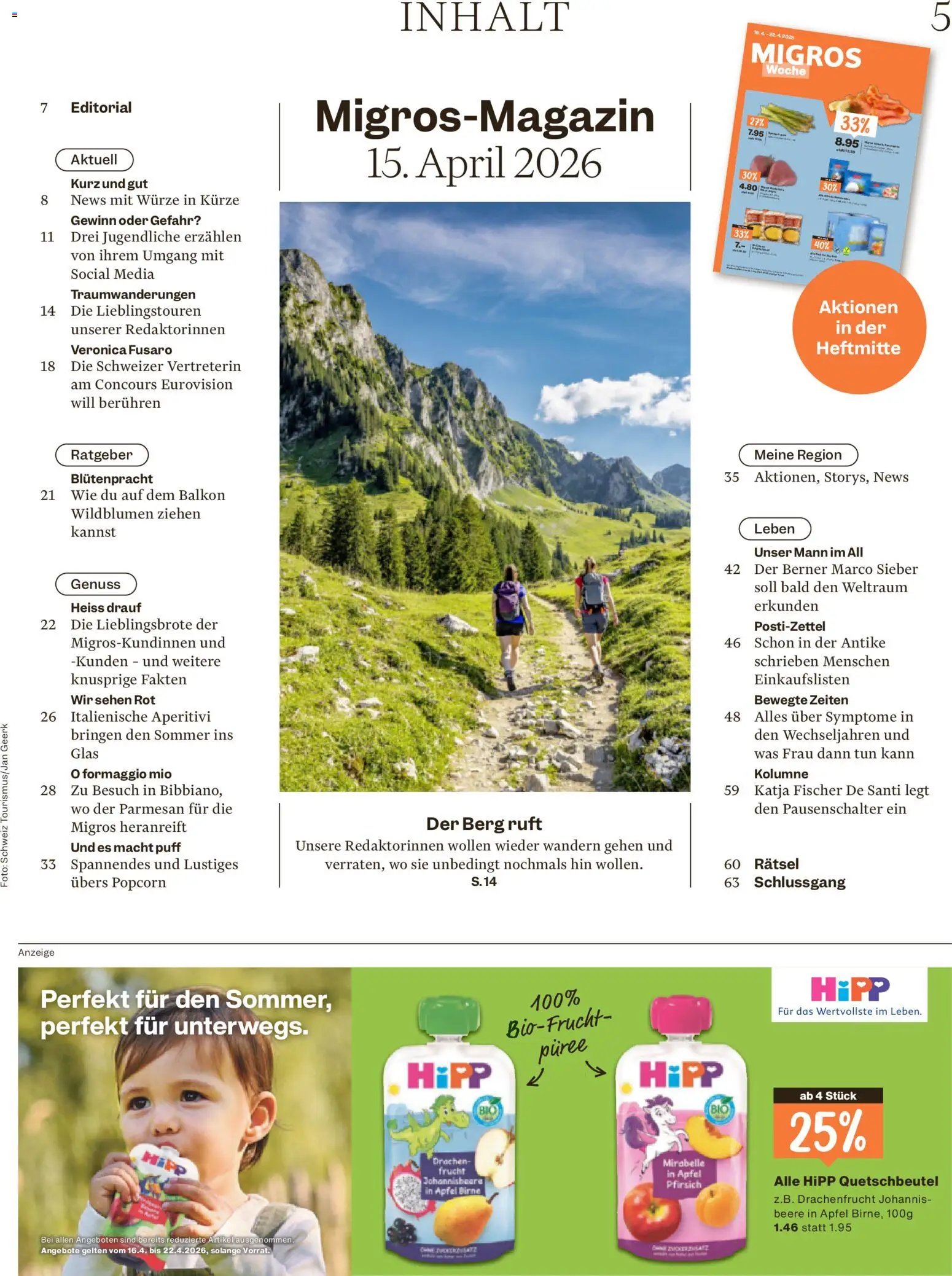 Migros aktionen Magazin (2026-04-15 - 2026-04-20)