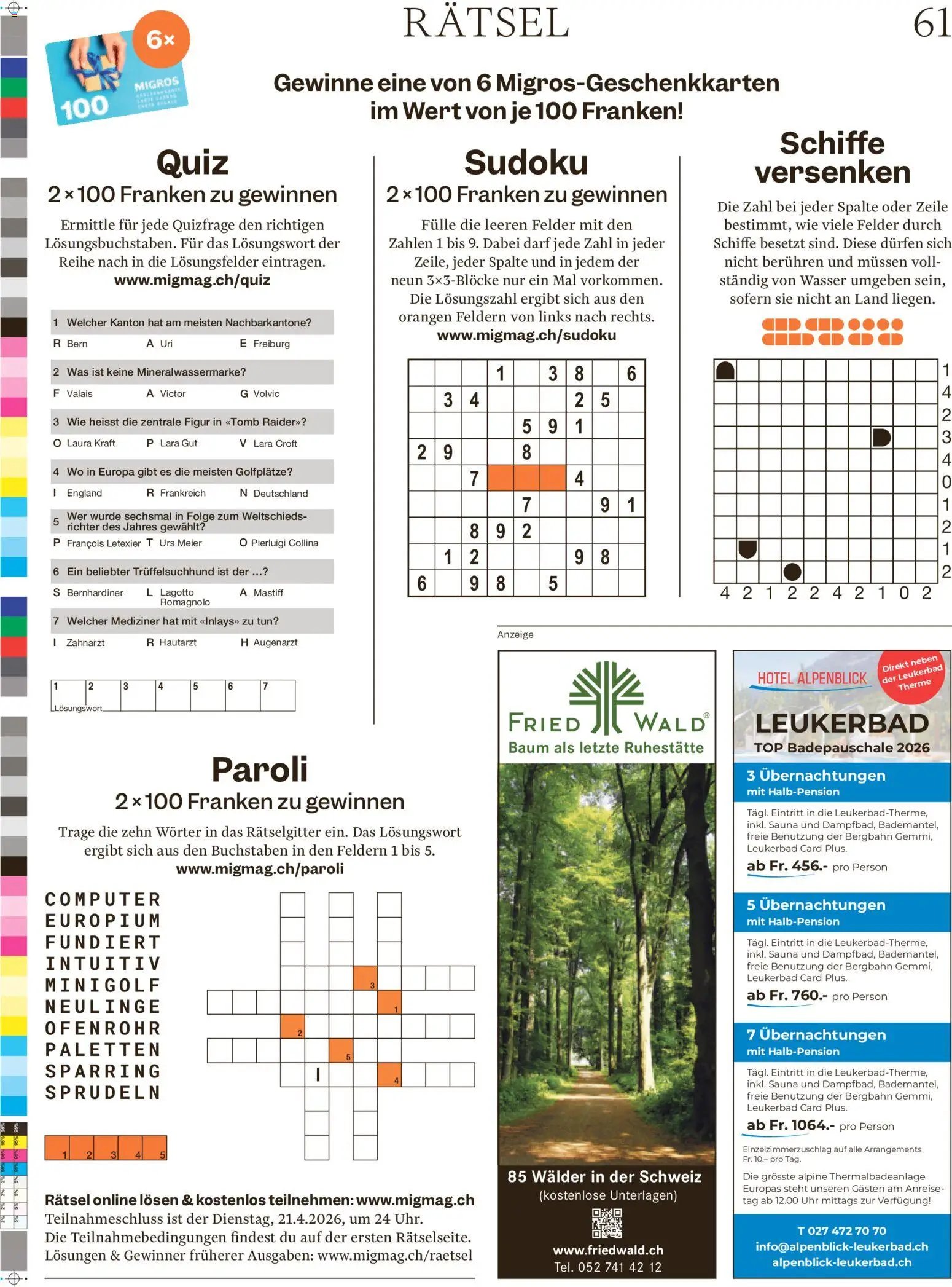 Migros aktionen Magazin (2026-04-15 - 2026-04-20)