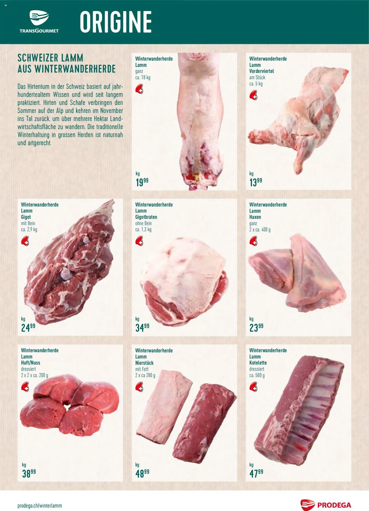 Prodega Aktionen Schweizer Lamm (2026-01-26 - 2026-02-27)