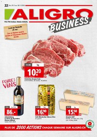 Aligro aktionen Business Chavannes, Matran, Genève, Sion (2026-05-25 - 2026-05-30)