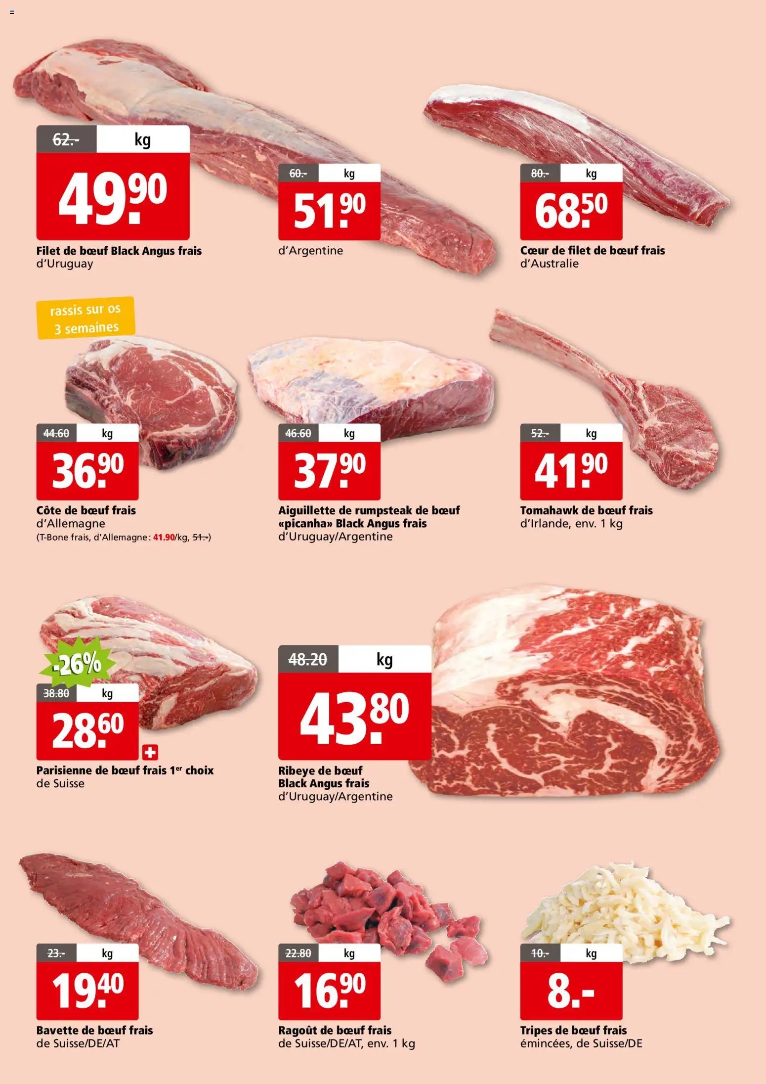 Aligro Aktionen Foire à la Viande Chavannes, Matran, Genève, Sion (2026-08-23 - 2026-08-28)