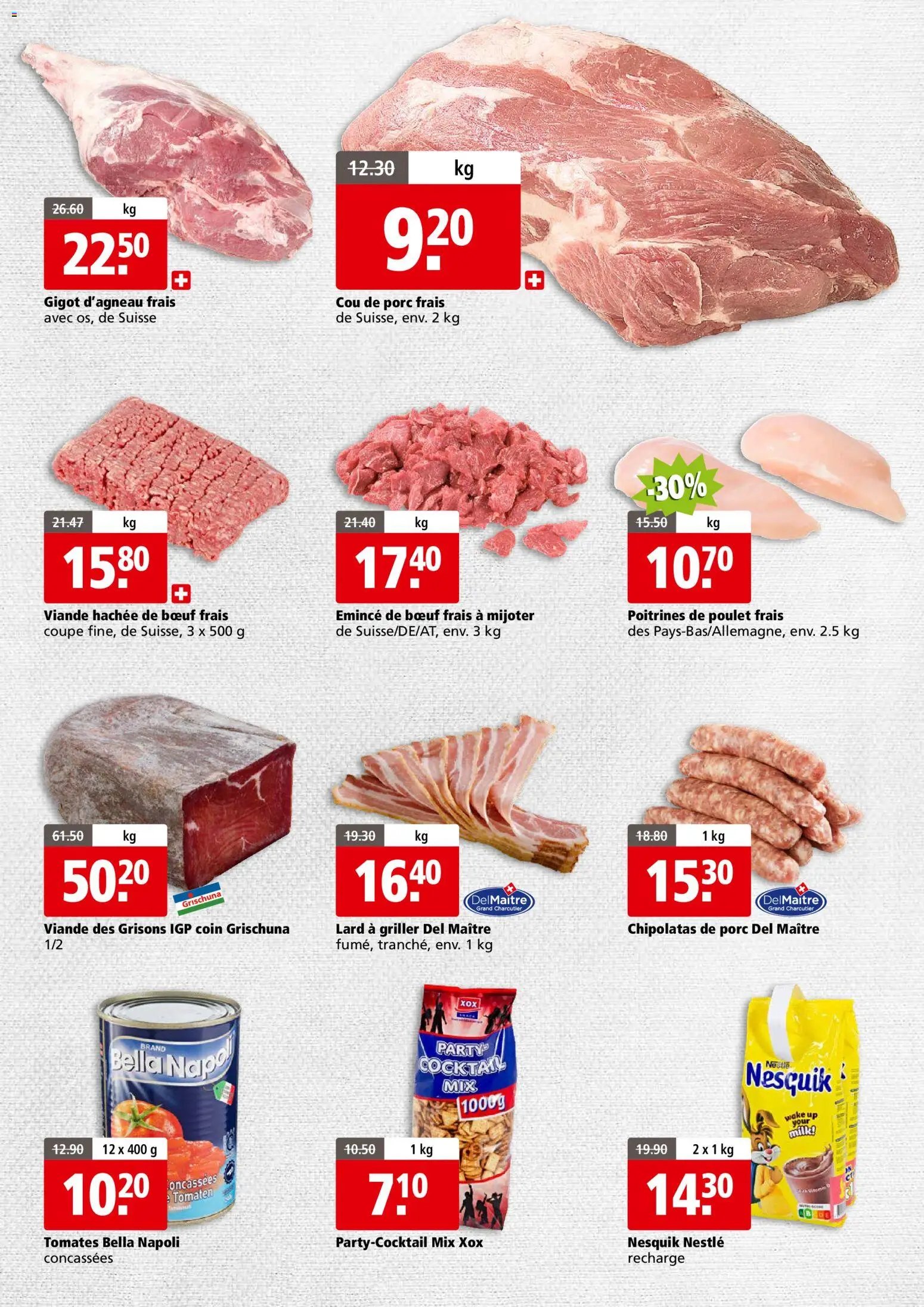 Aligro aktionen Business Chavannes, Matran, Genève, Sion (2026-03-09 - 2026-03-14)