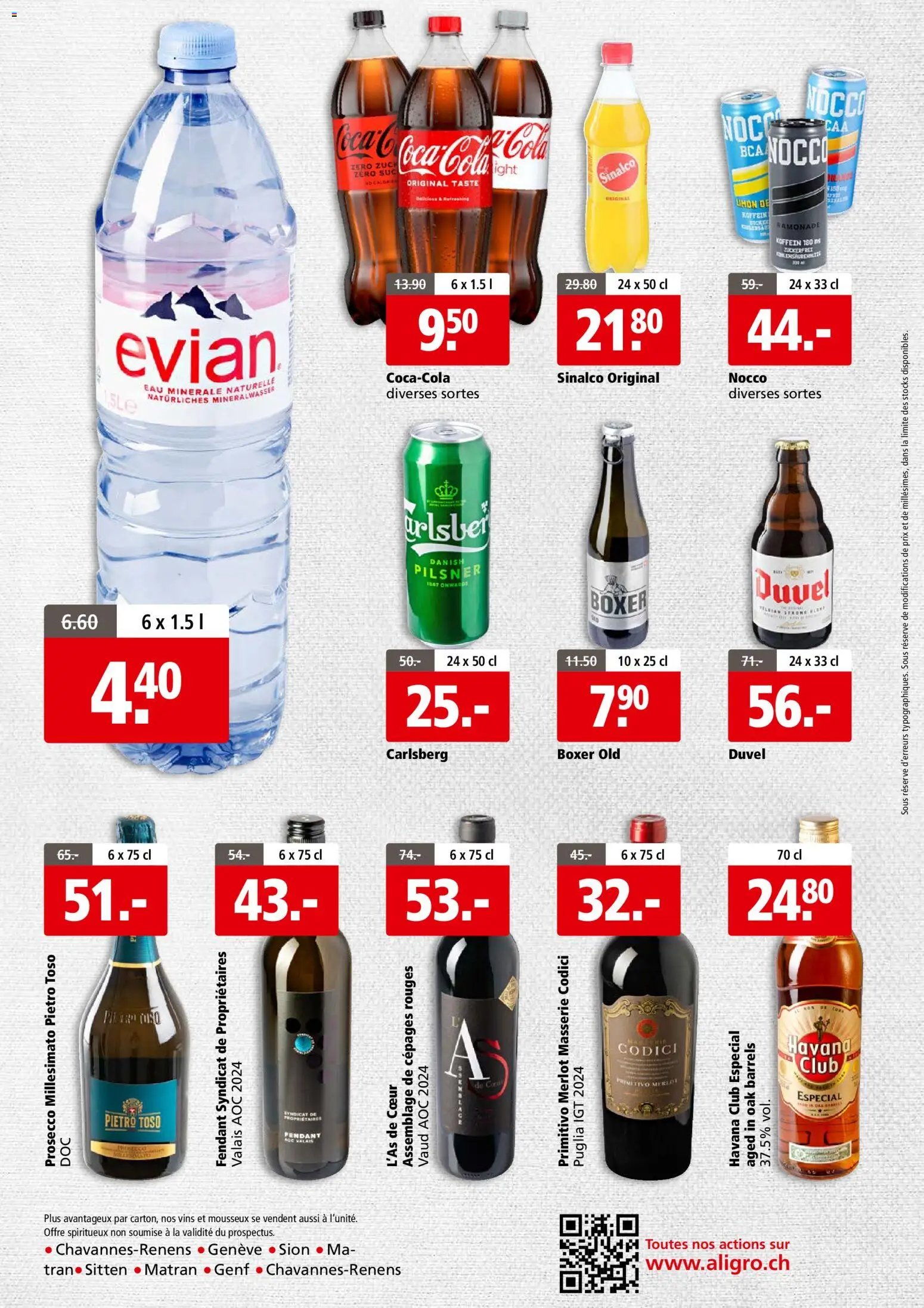 Aligro aktionen Business Chavannes, Matran, Genève, Sion (2026-03-09 - 2026-03-14)