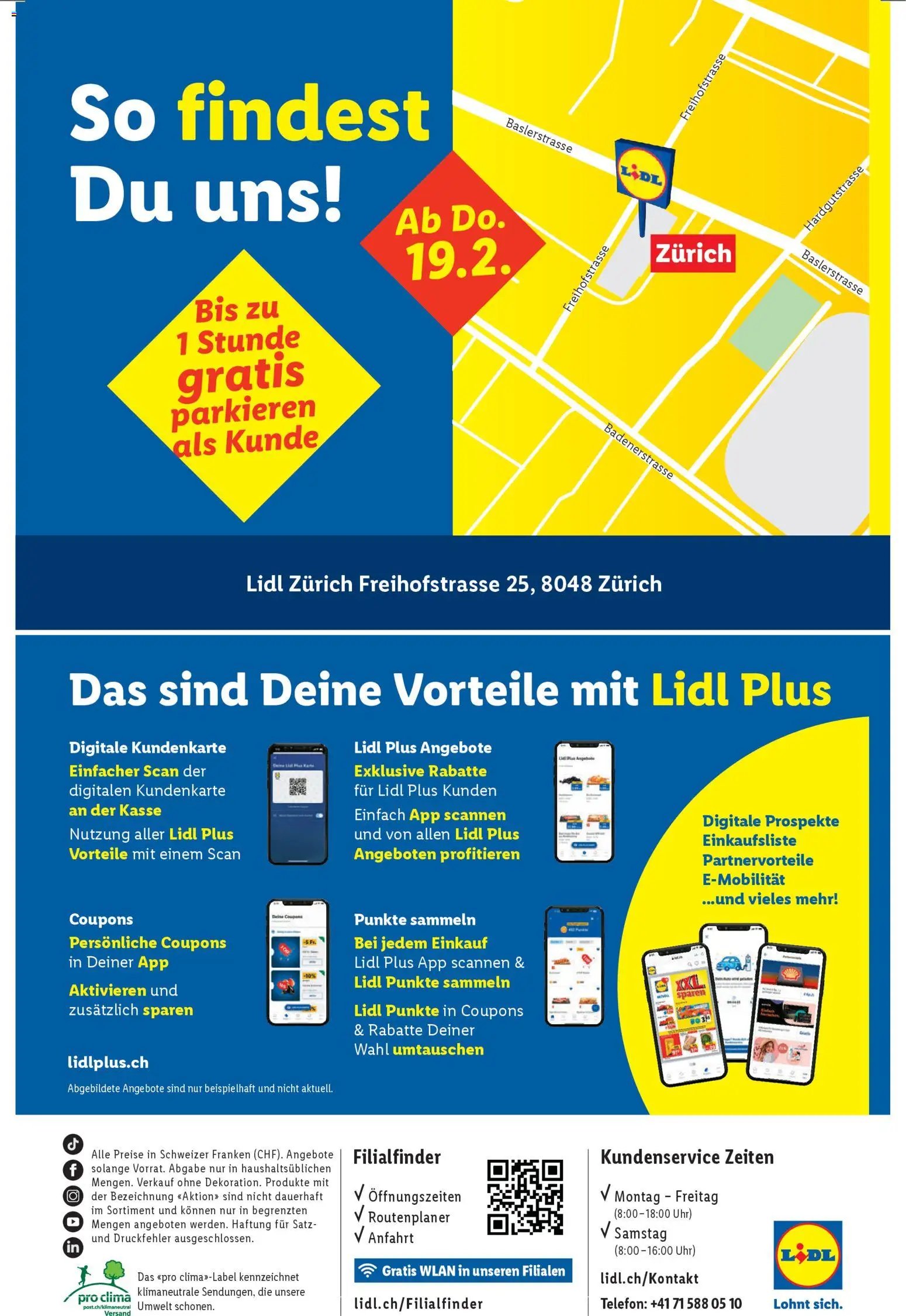 Lidl Aktionen Neueröffnung Zürich (2026-02-19 - 2026-02-25)