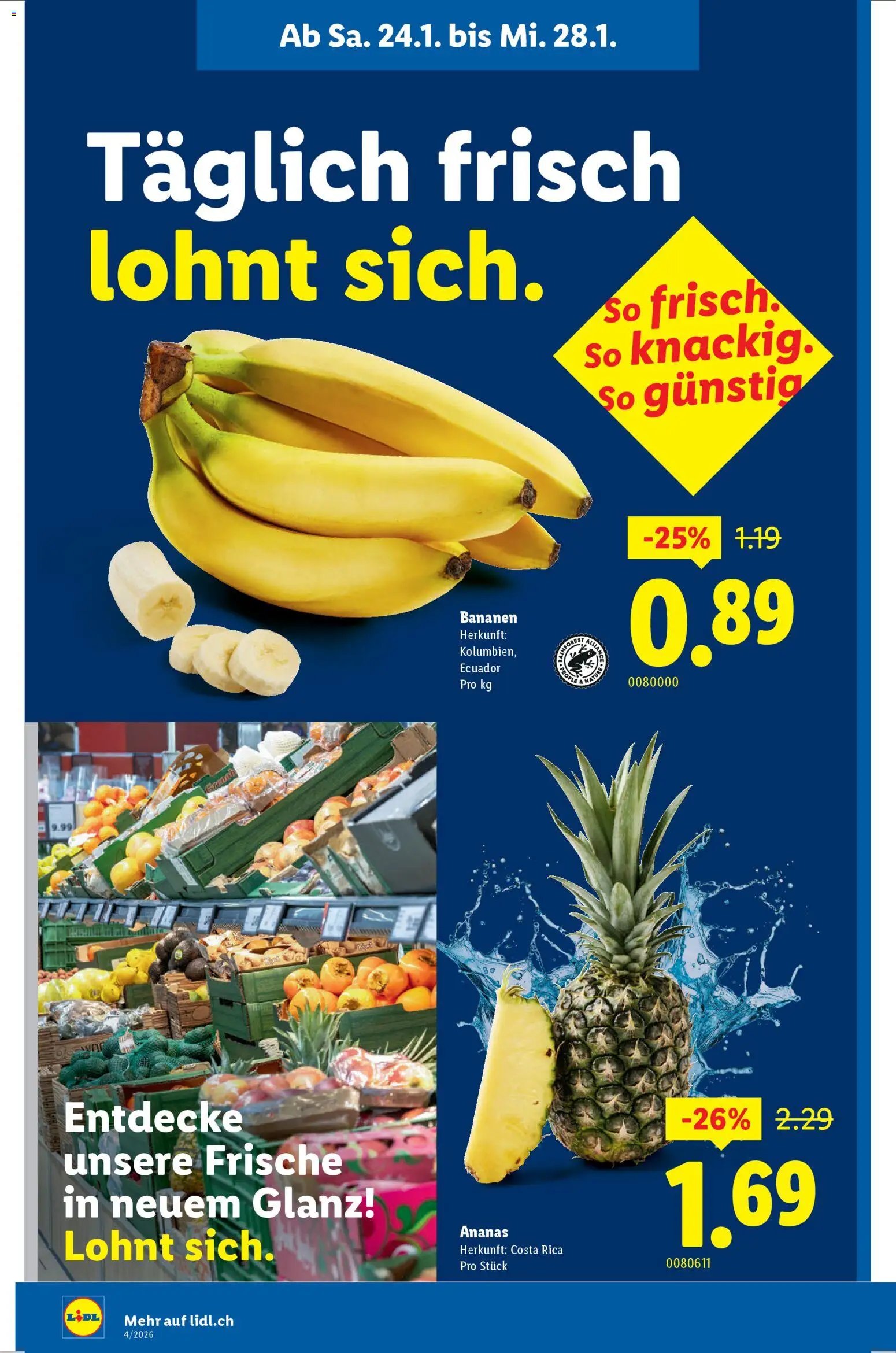 Lidl Aktionen Wiedereröffnung Spiez (2026-01-24 - 2026-01-28) | 2