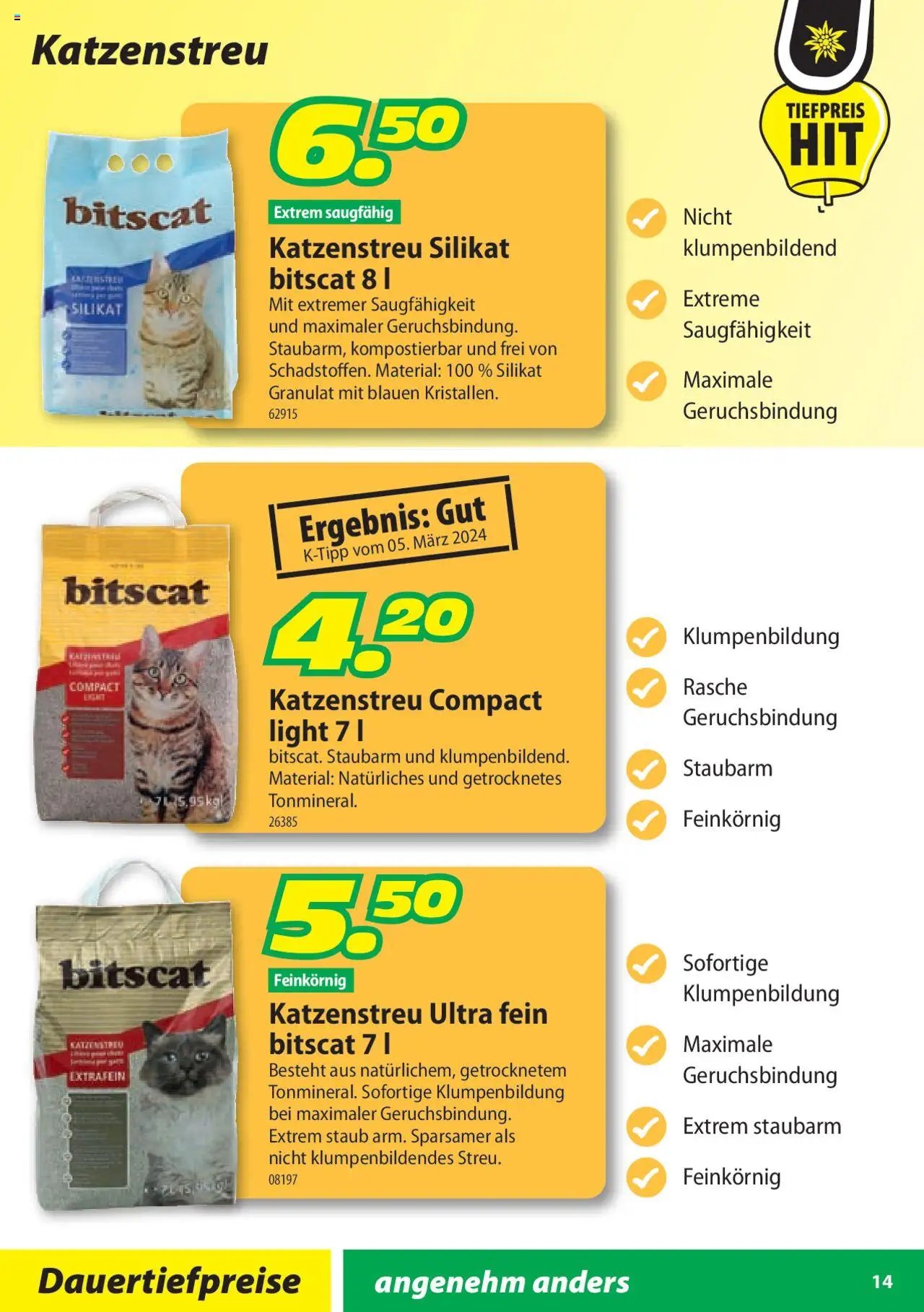 Landi Aktionen bitscat (2025-01-02 - 2025-12-31) | 14