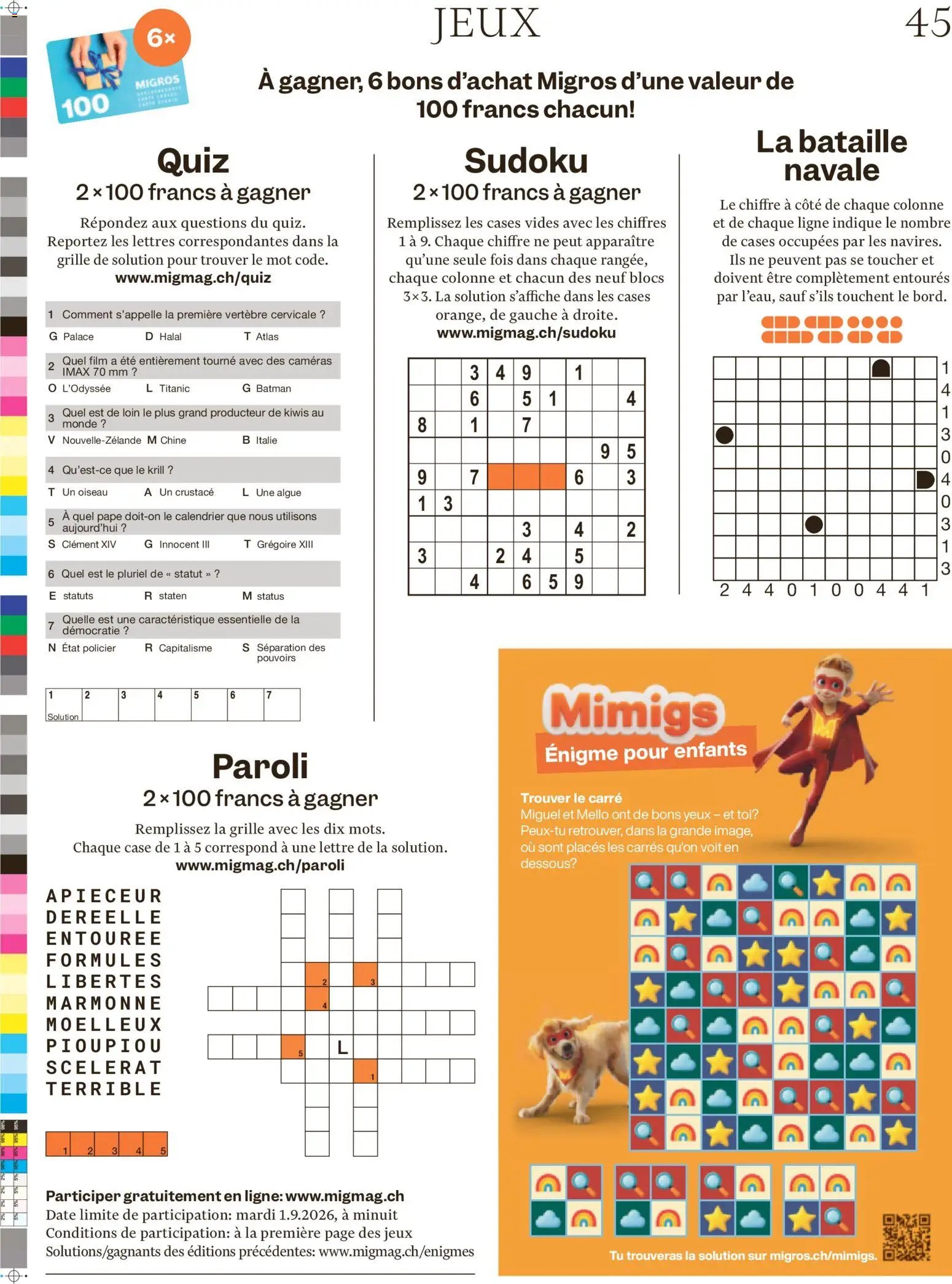 Migros aktionen Magazine FR