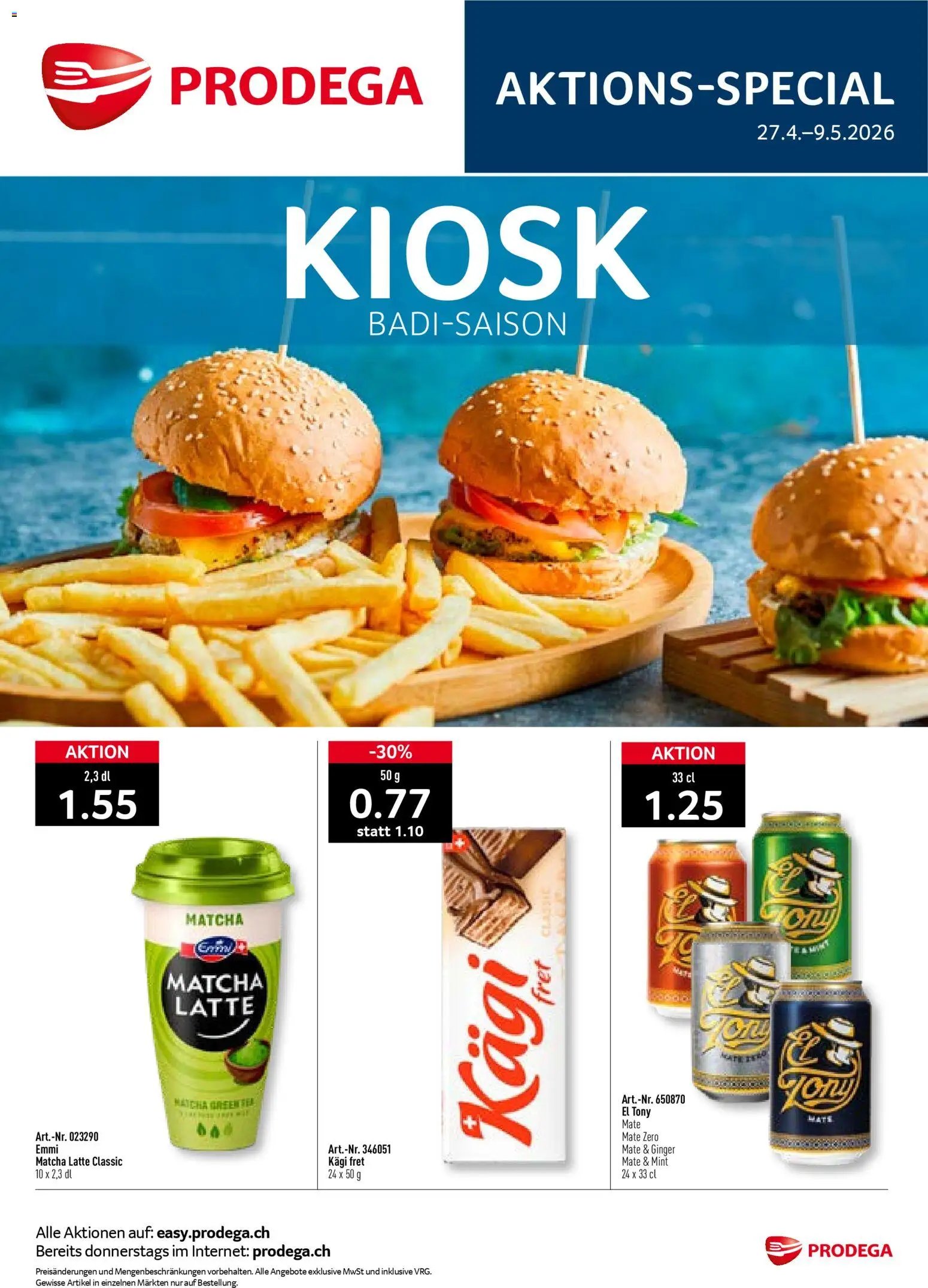 Prodega aktionen Kiosk (2026-04-27 - 2026-05-09)