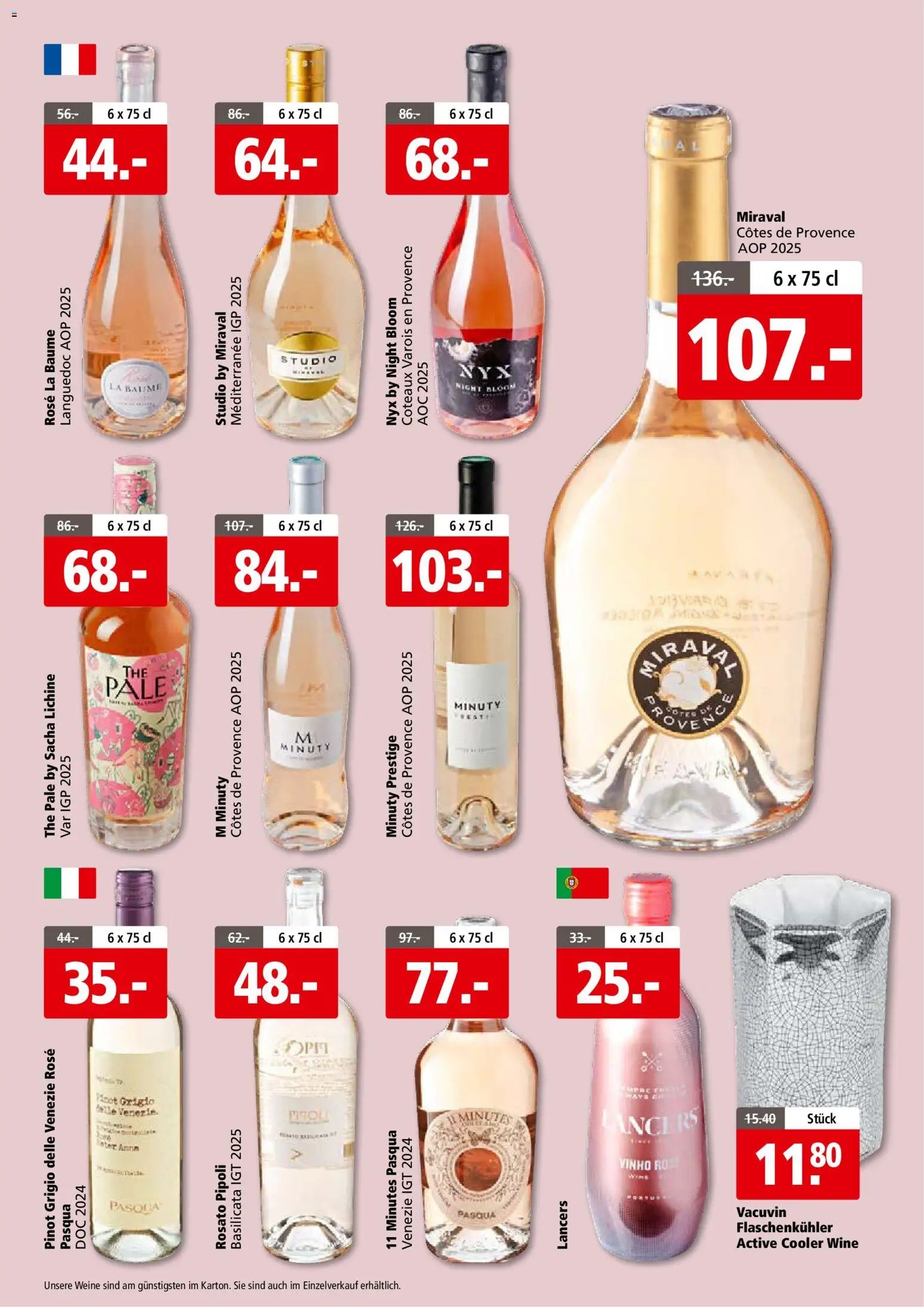 Aligro aktionen Wein Schlieren, Gossau SG, Frauenfeld, Rapperswil-Jona, Sargans, Bern (2026-05-25 - 2026-06-06)