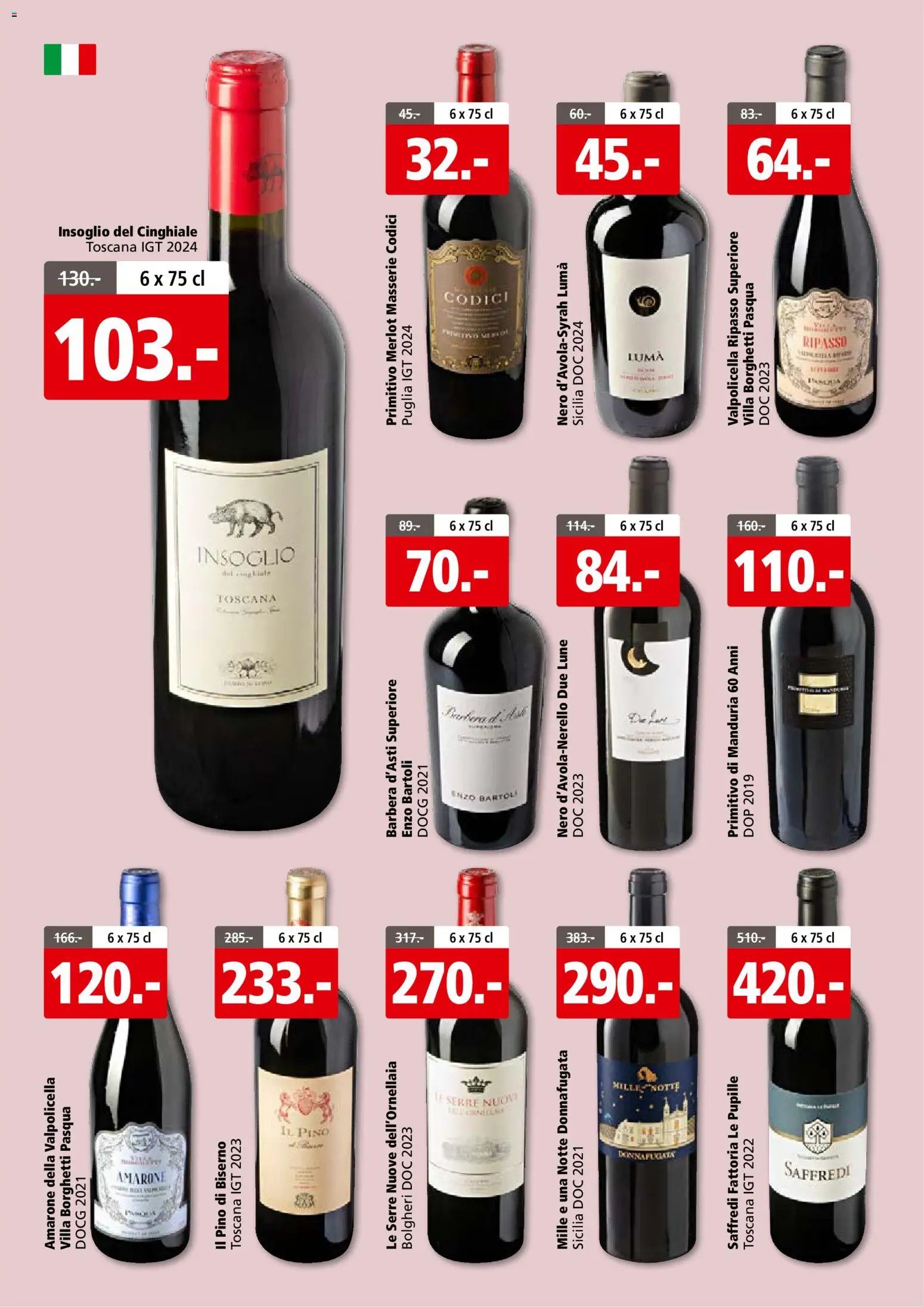 Aligro aktionen Wein Schlieren, Gossau SG, Frauenfeld, Rapperswil-Jona, Sargans, Bern (2026-05-25 - 2026-06-06)
