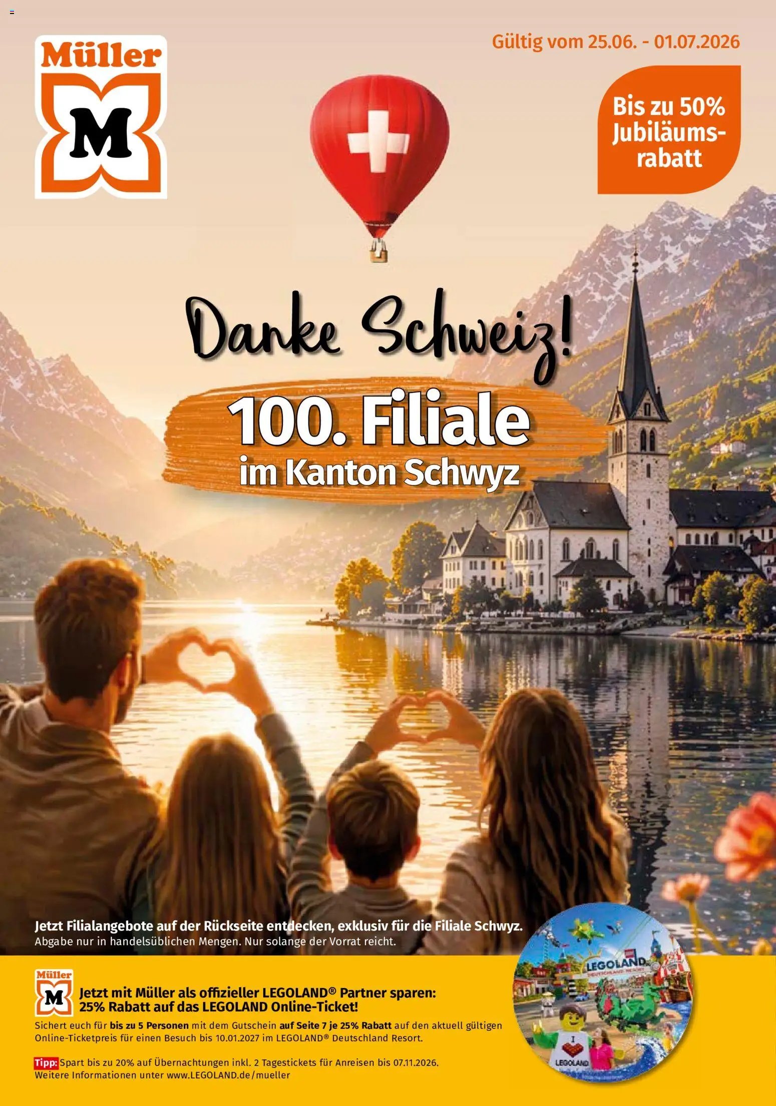 Müller aktionen Danke Schweiz