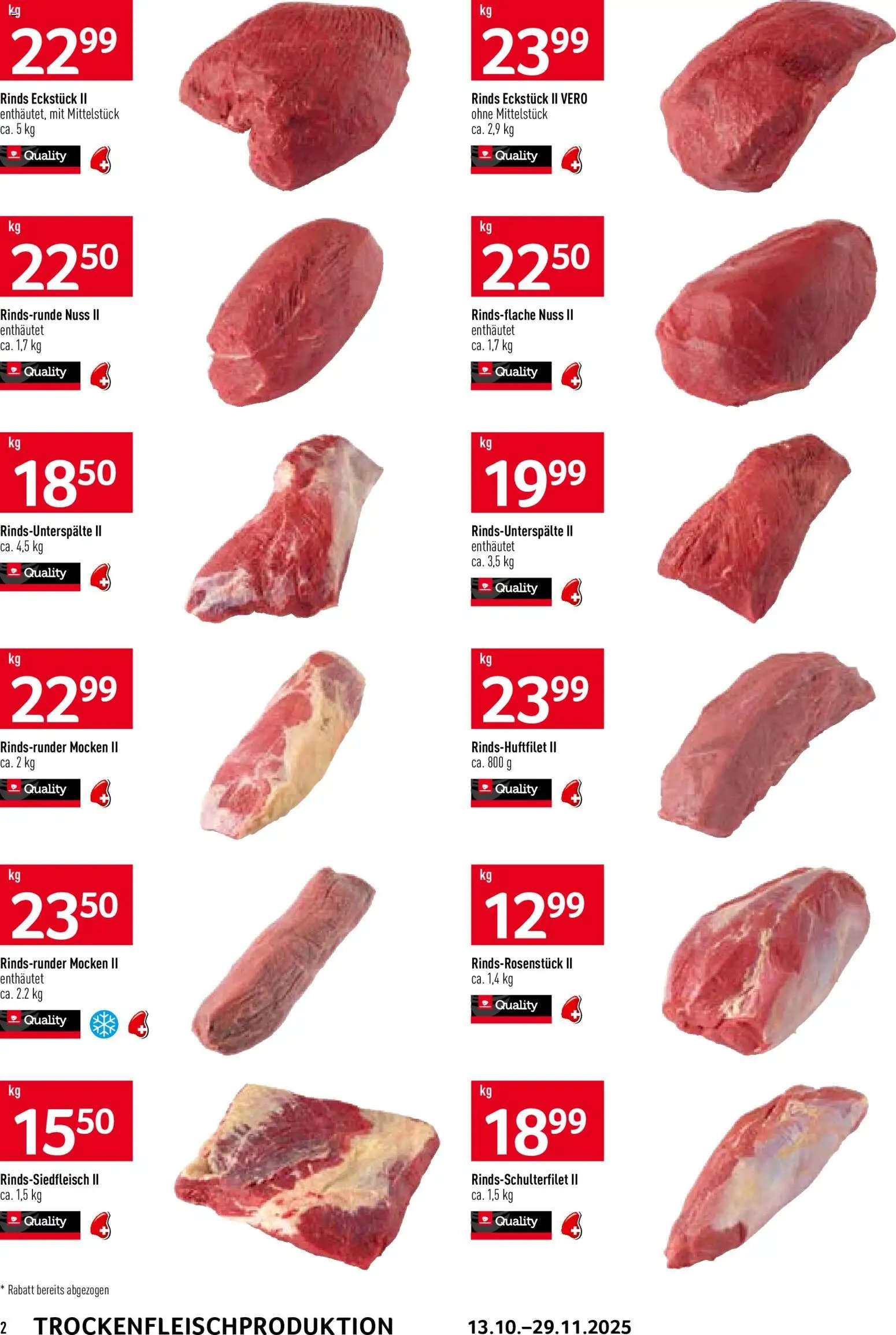 Prodega Aktionen Trockenfleisch-Produktion (2025-10-13 - 2025-11-29)