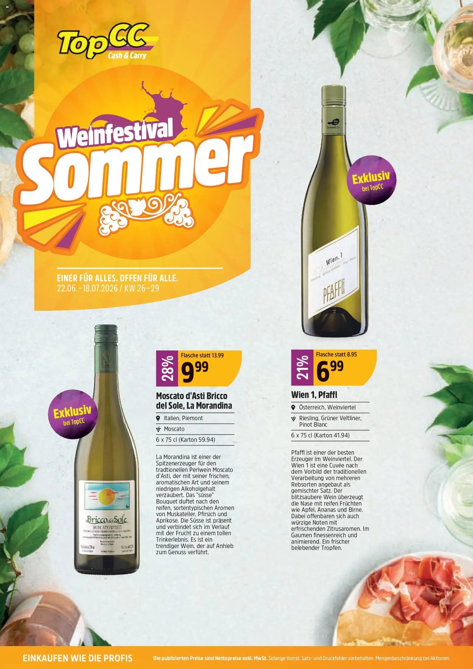 TopCC aktionen Sommer Weinfestival