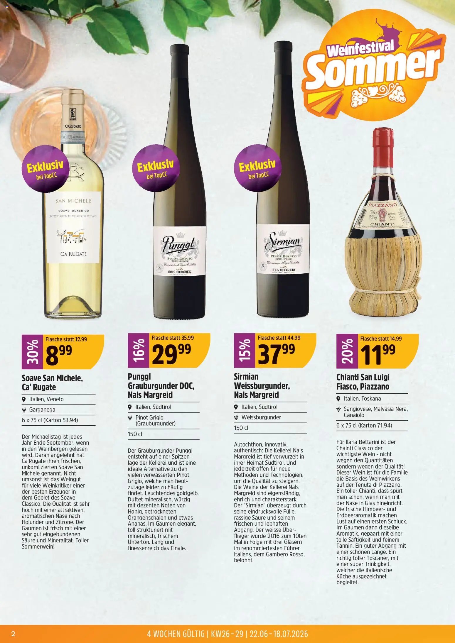 TopCC aktionen Sommer Weinfestival