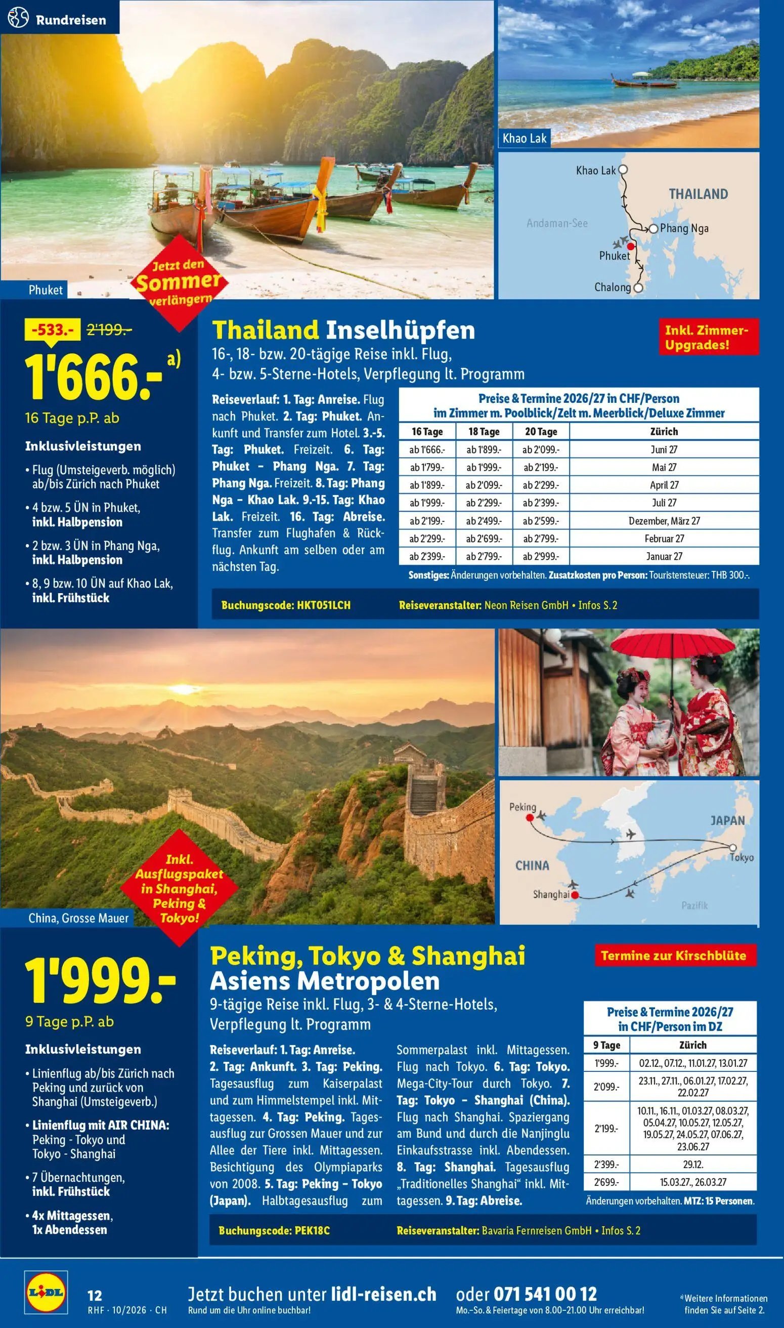 Lidl aktionen Reise-Highlights