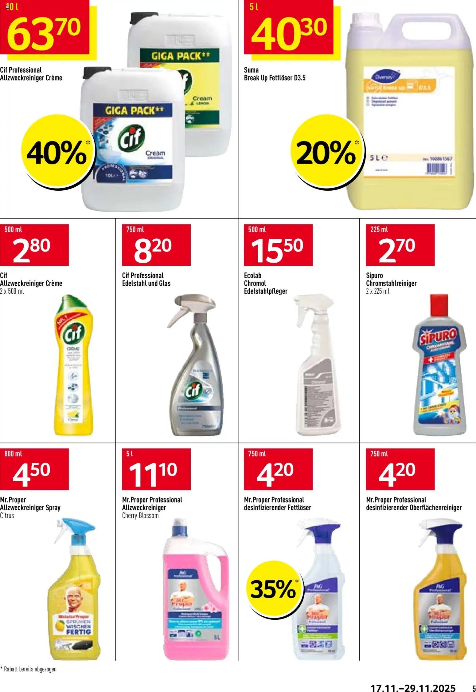 Prodega Aktionen Reinigung (2025-11-17 - 2025-11-29) | 5