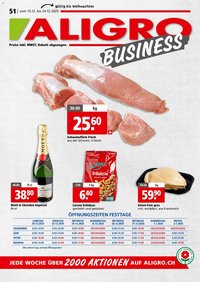 Aligro Aktionen Business Chavannes, Matran, Genf, Sitten (2025-12-15 - 2025-12-24)
