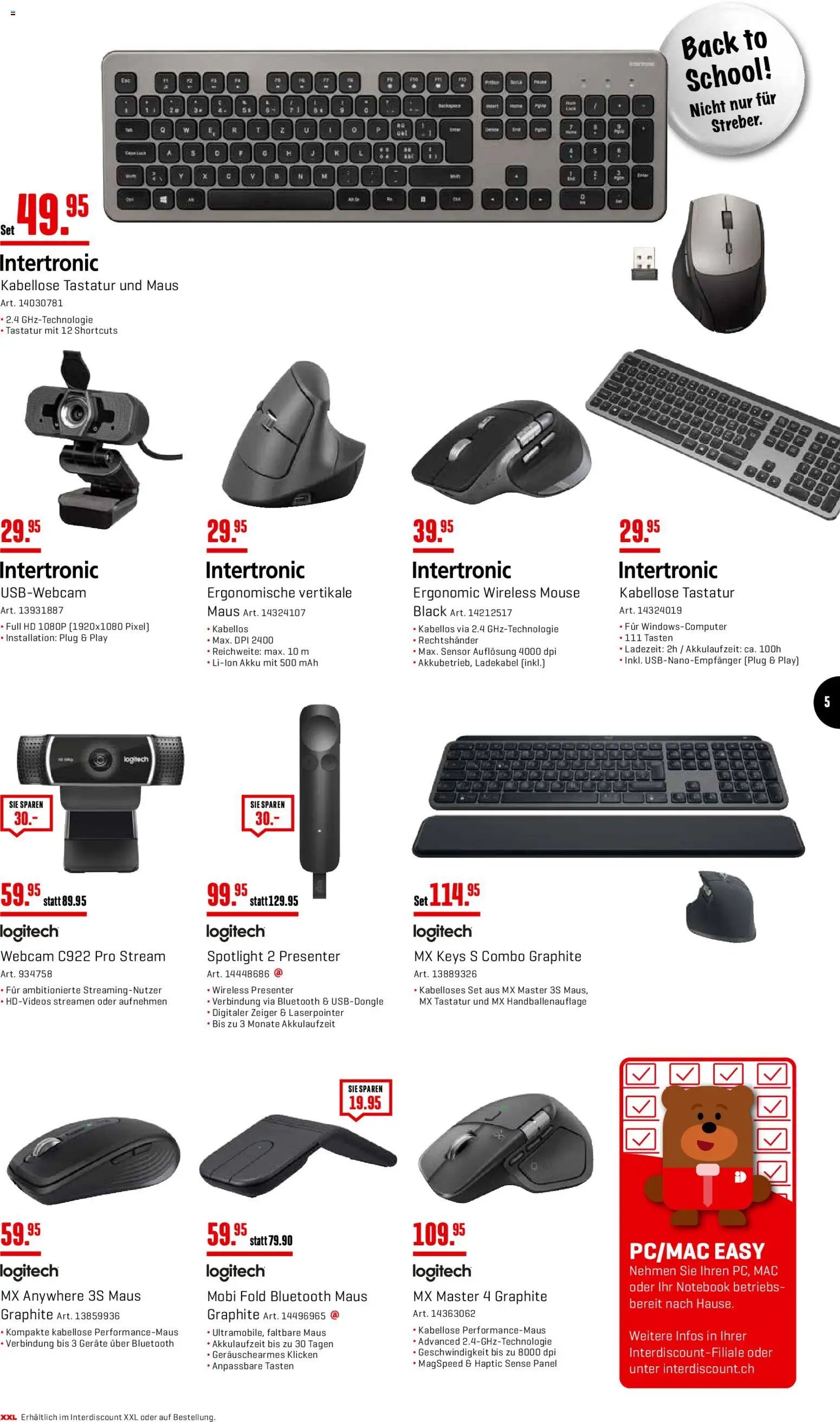 Interdiscount aktionen Back to school