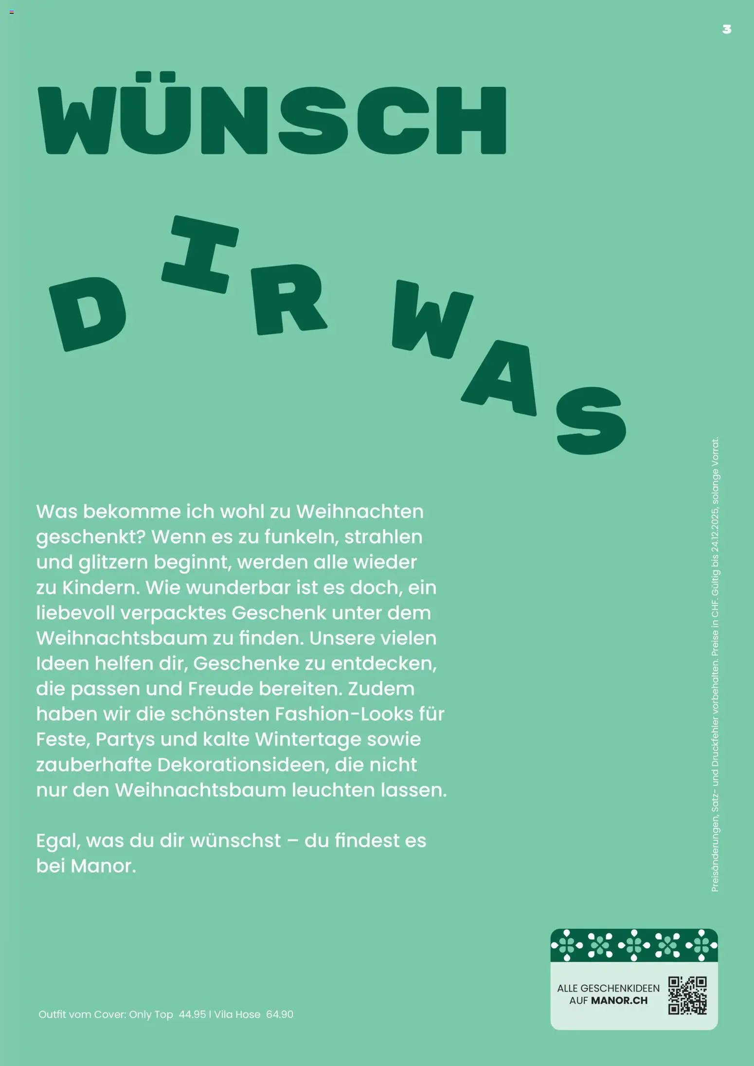 Manor Aktionen Frohes Fest für Grosse Kinder (2025-11-06 - 2025-12-24)