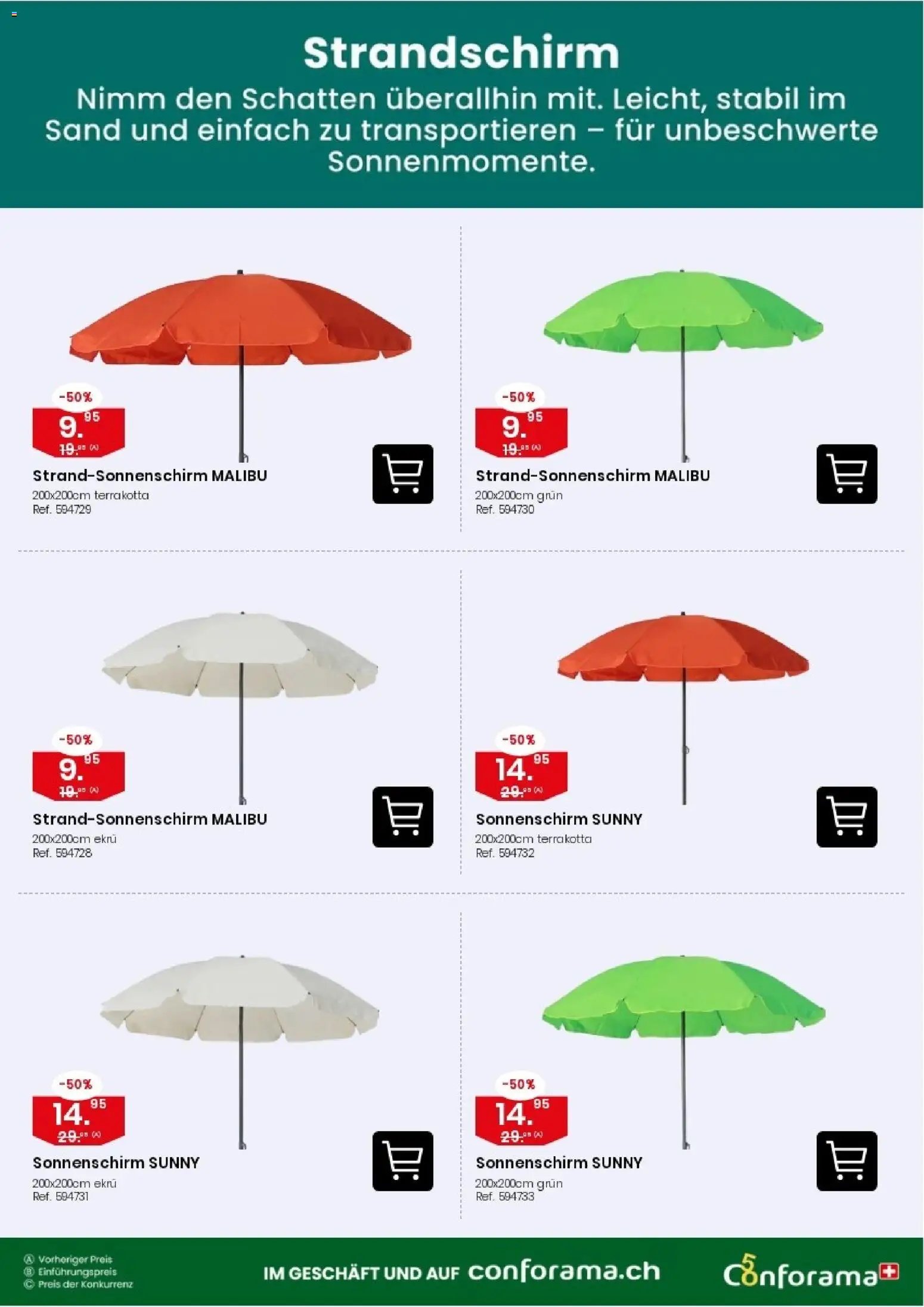 Conforama aktionen Sonnenschirme