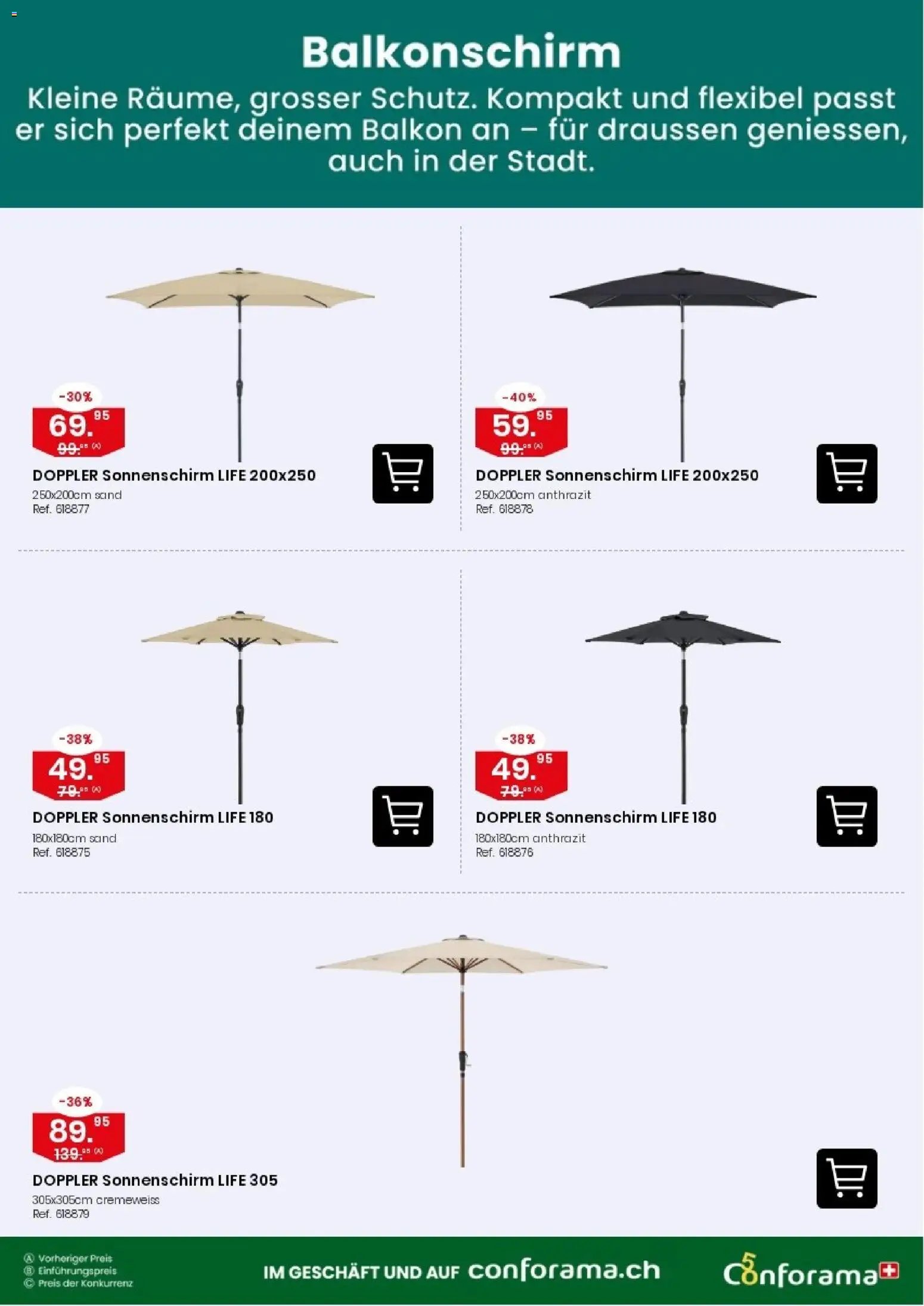Conforama aktionen Sonnenschirme