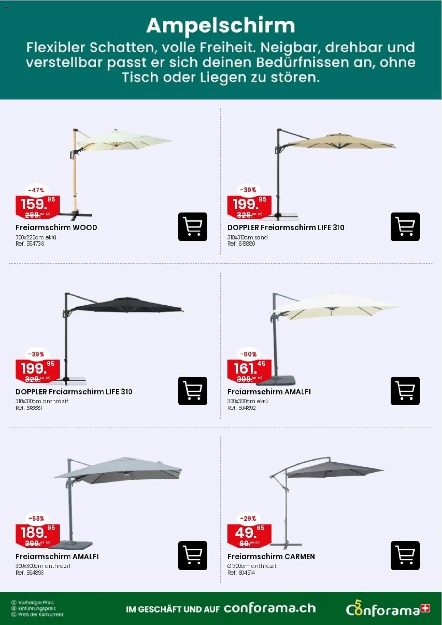 Conforama aktionen Sonnenschirme