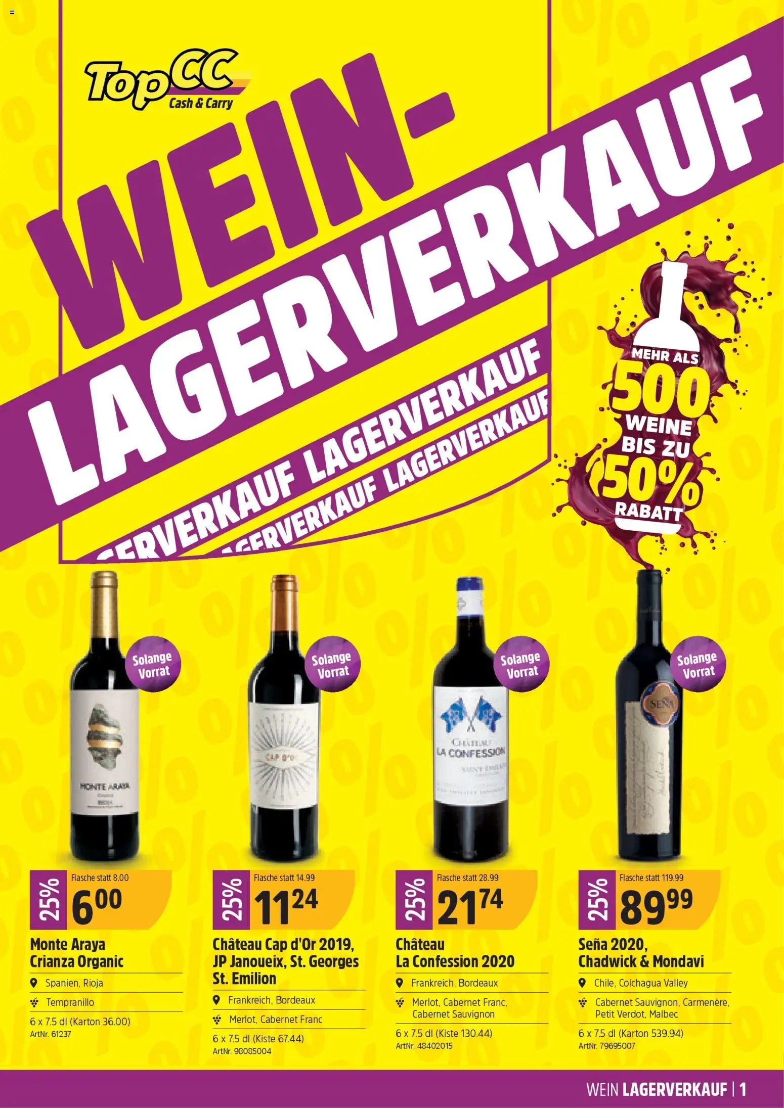 TopCC Aktionen Weinlagerverkauf (2026-01-05 - 2026-01-10) | 1