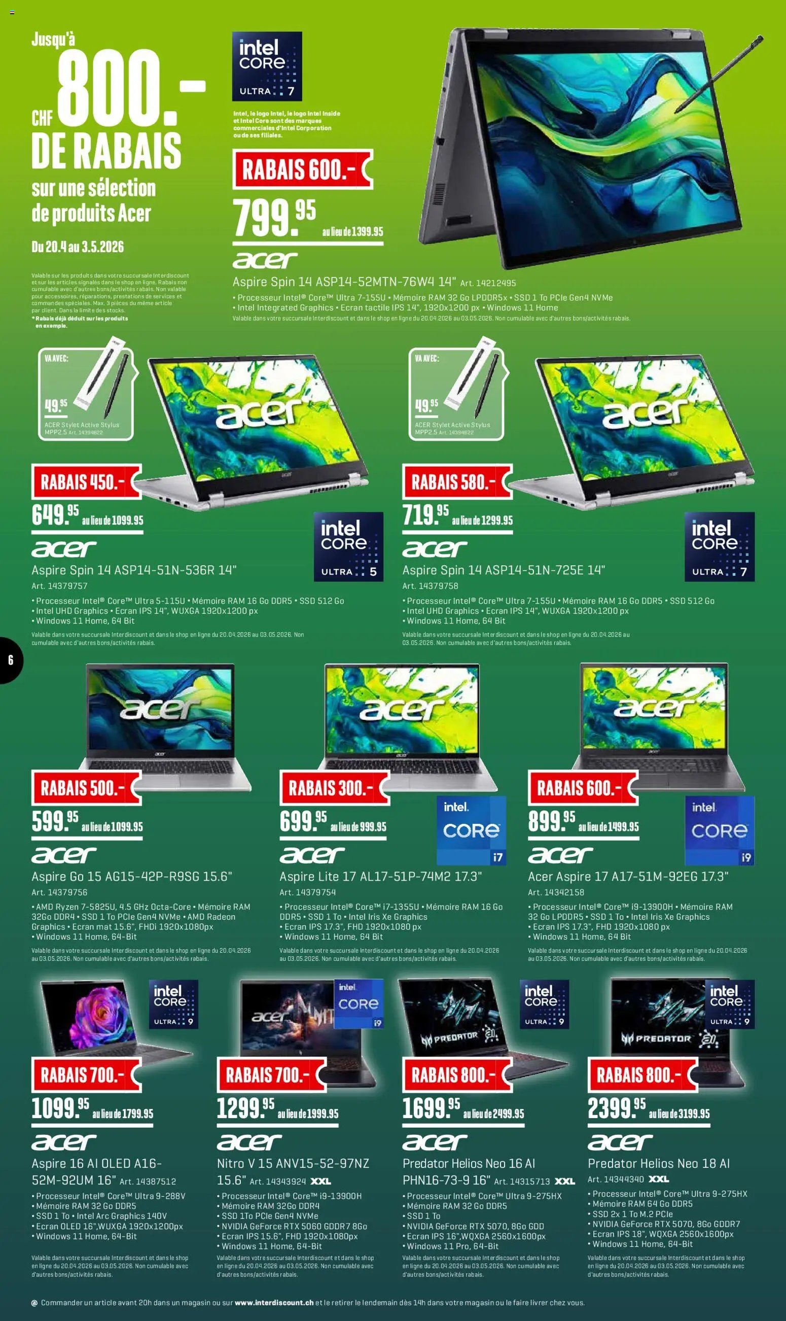 Interdiscount aktionen 20% de rabais FR (2026-04-27 - 2026-05-03)