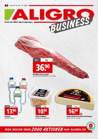 Aligro Aktionen Businesskunden - Chavannes, Matran, Genf, Sitten (2025-10-27 - 2025-11-01)