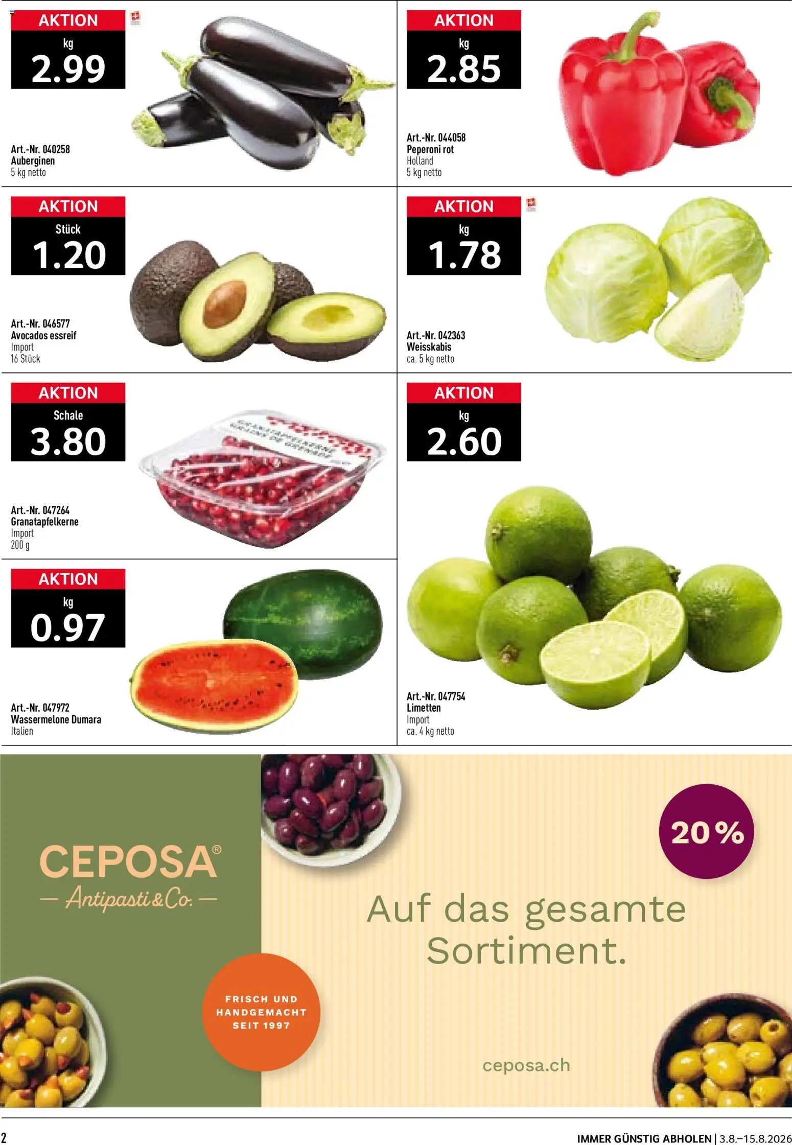 Prodega aktionen Sonne des Südens
