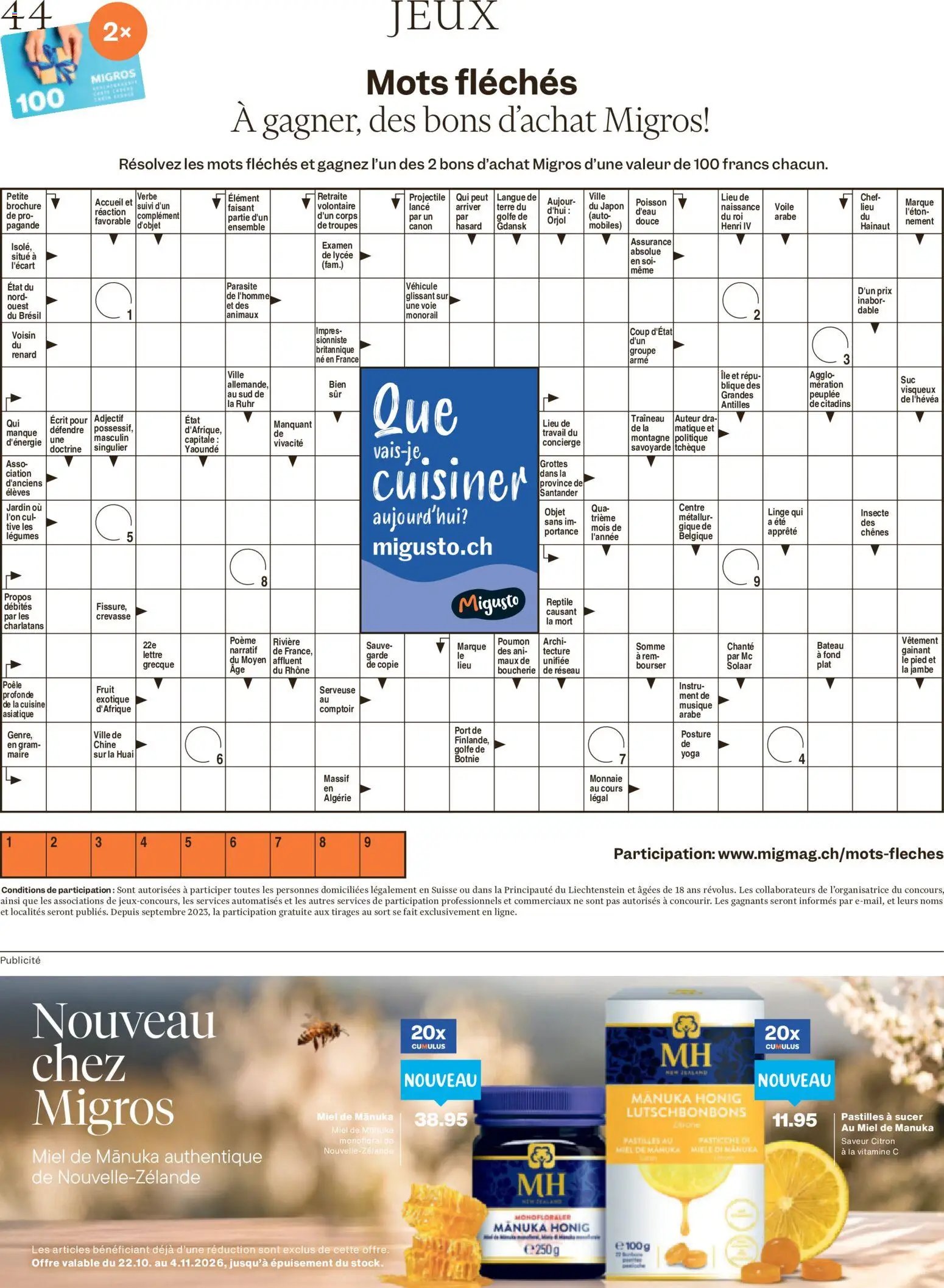Migros aktionen Magazine FR