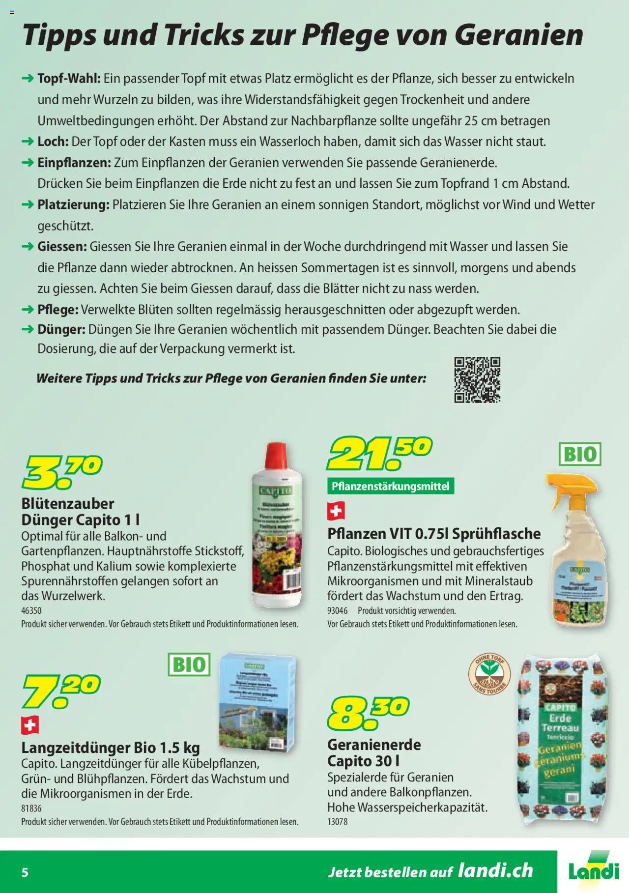 Landi Aktionen Geranien (2025-03-17 - 2025-12-31) | 5