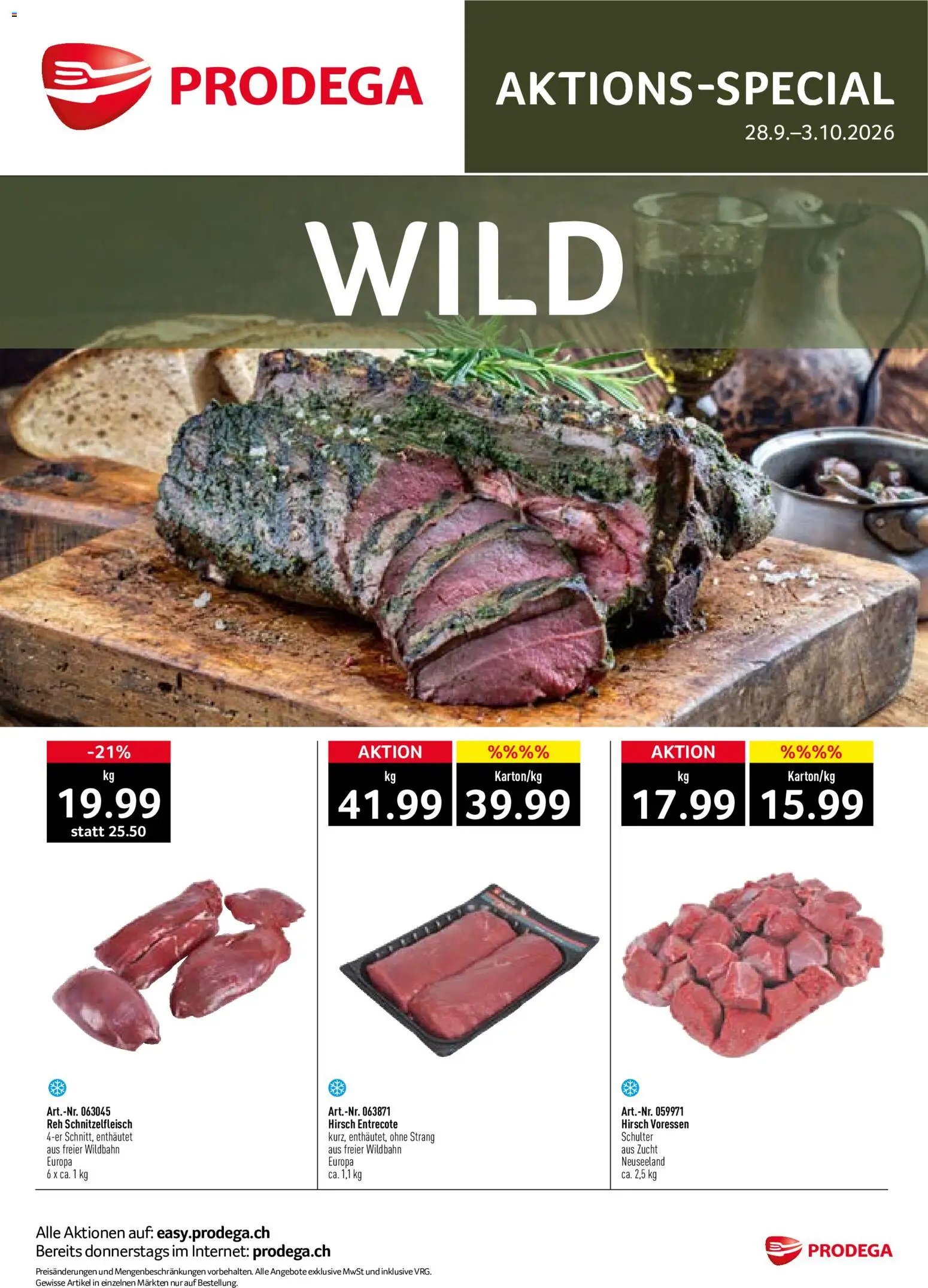 Prodega aktionen Wild