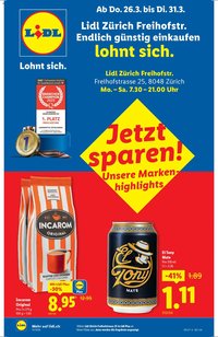 Lidl Aktionen Neueröffnung Zürich (2026-03-26 - 2026-03-31)