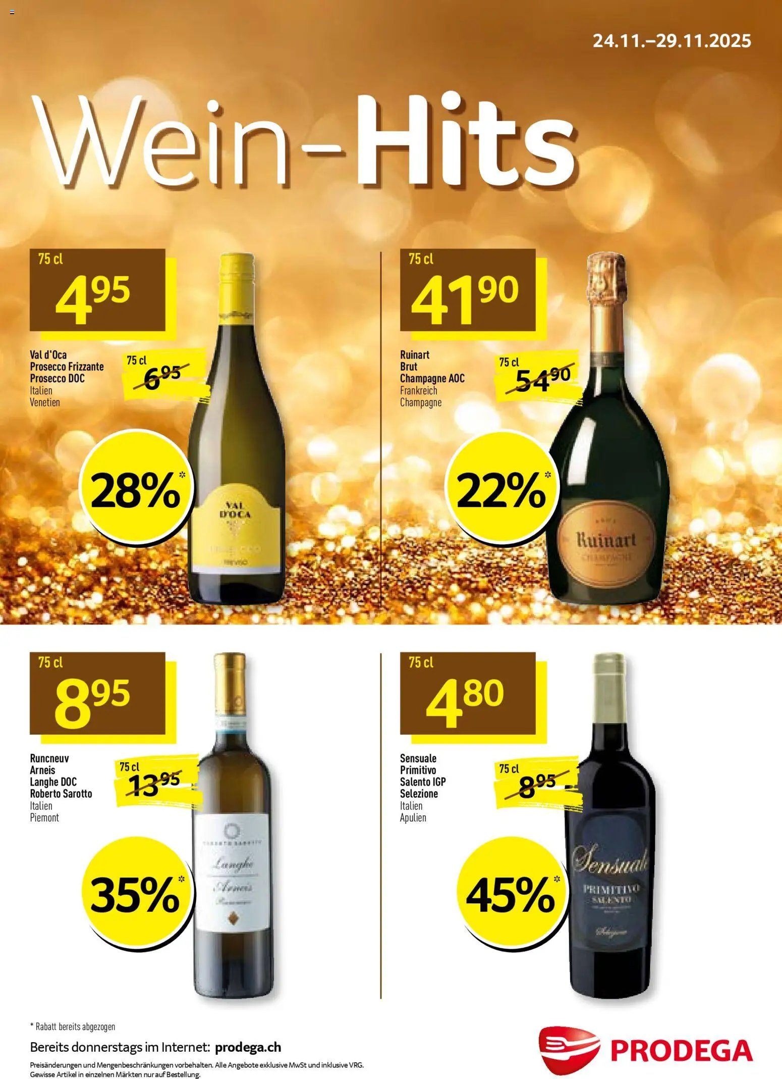 Prodega Aktionen Wein-Hits (2025-11-24 - 2025-11-29)