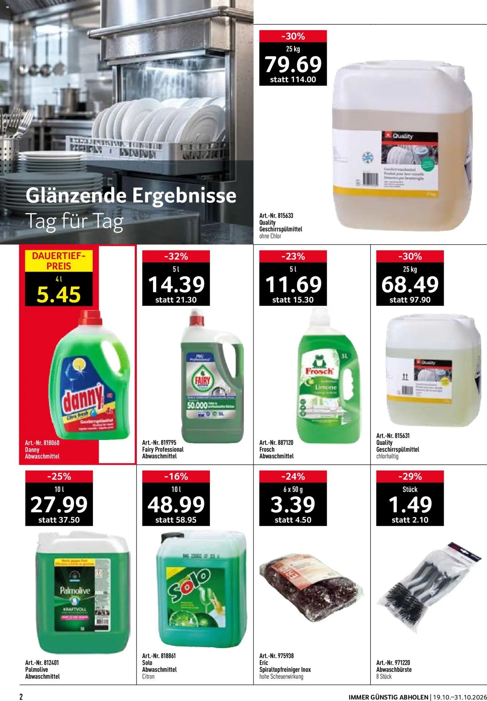 Prodega aktionen Reinigung