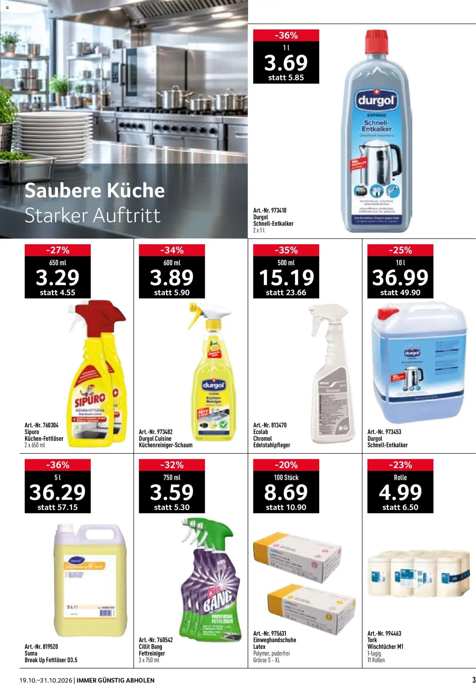 Prodega aktionen Reinigung