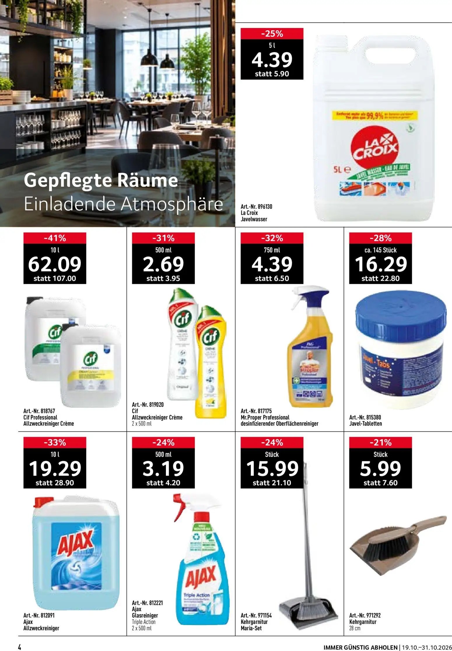 Prodega aktionen Reinigung