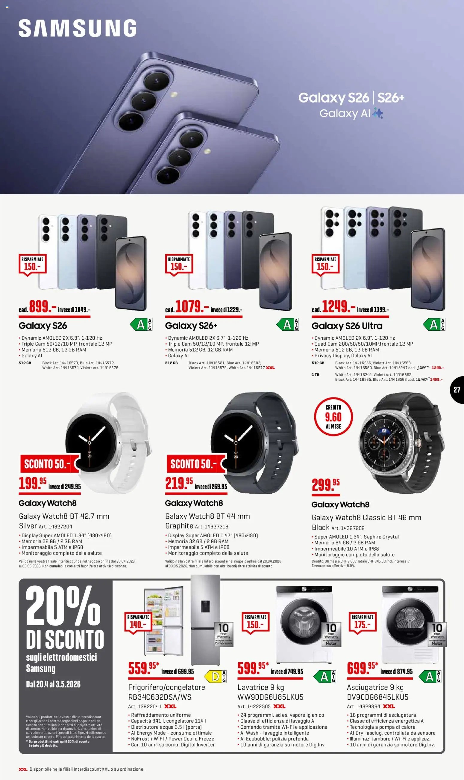 Interdiscount aktionen 20% di sconto  IT (2026-04-27 - 2026-05-03)