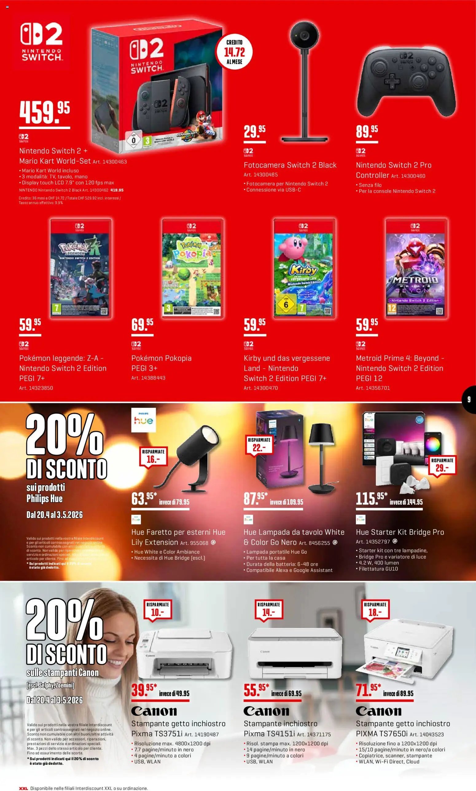 Interdiscount aktionen 20% di sconto  IT (2026-04-27 - 2026-05-03)