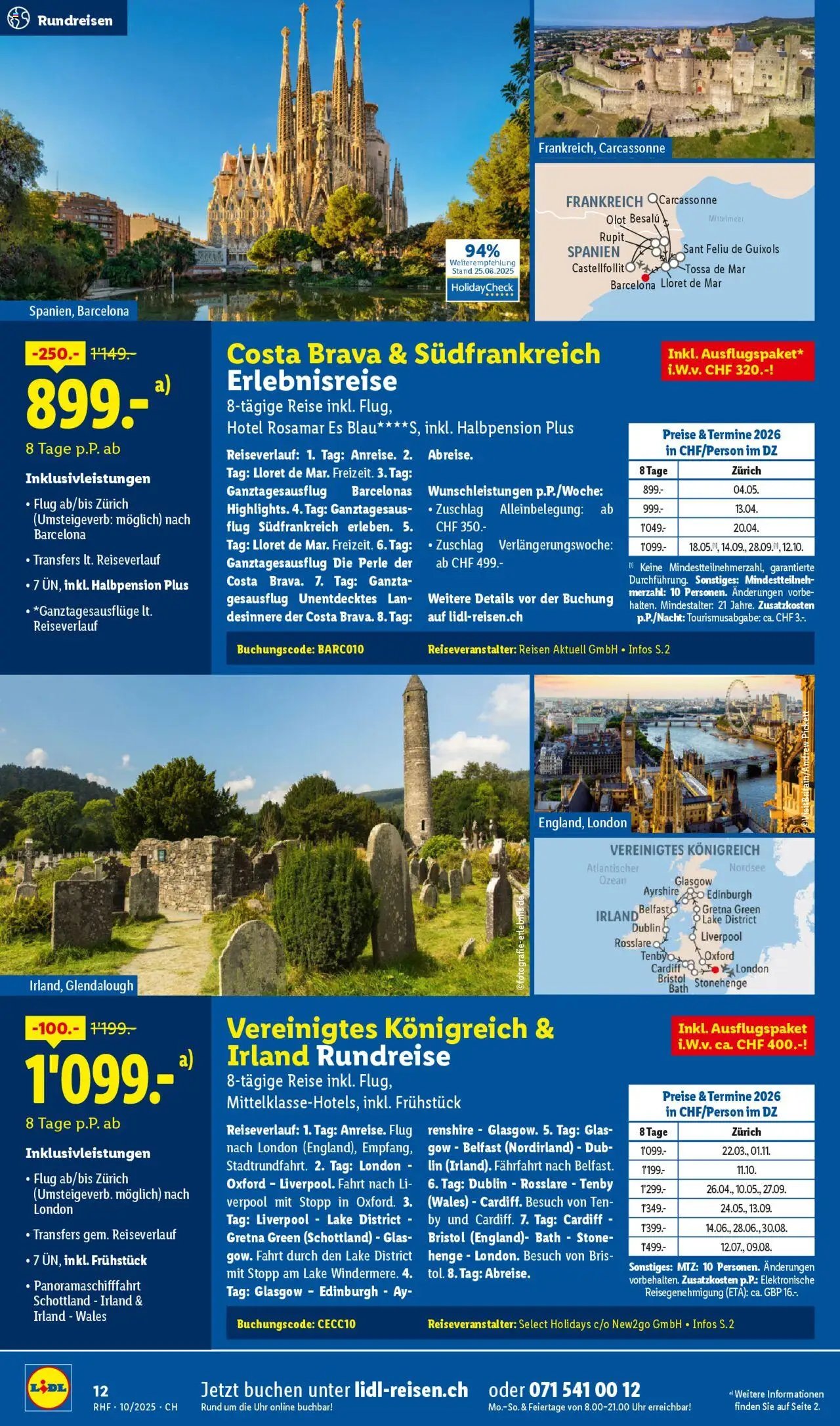 Lidl Aktionen Reisen Oktober (2025-09-27 - 2025-10-31)