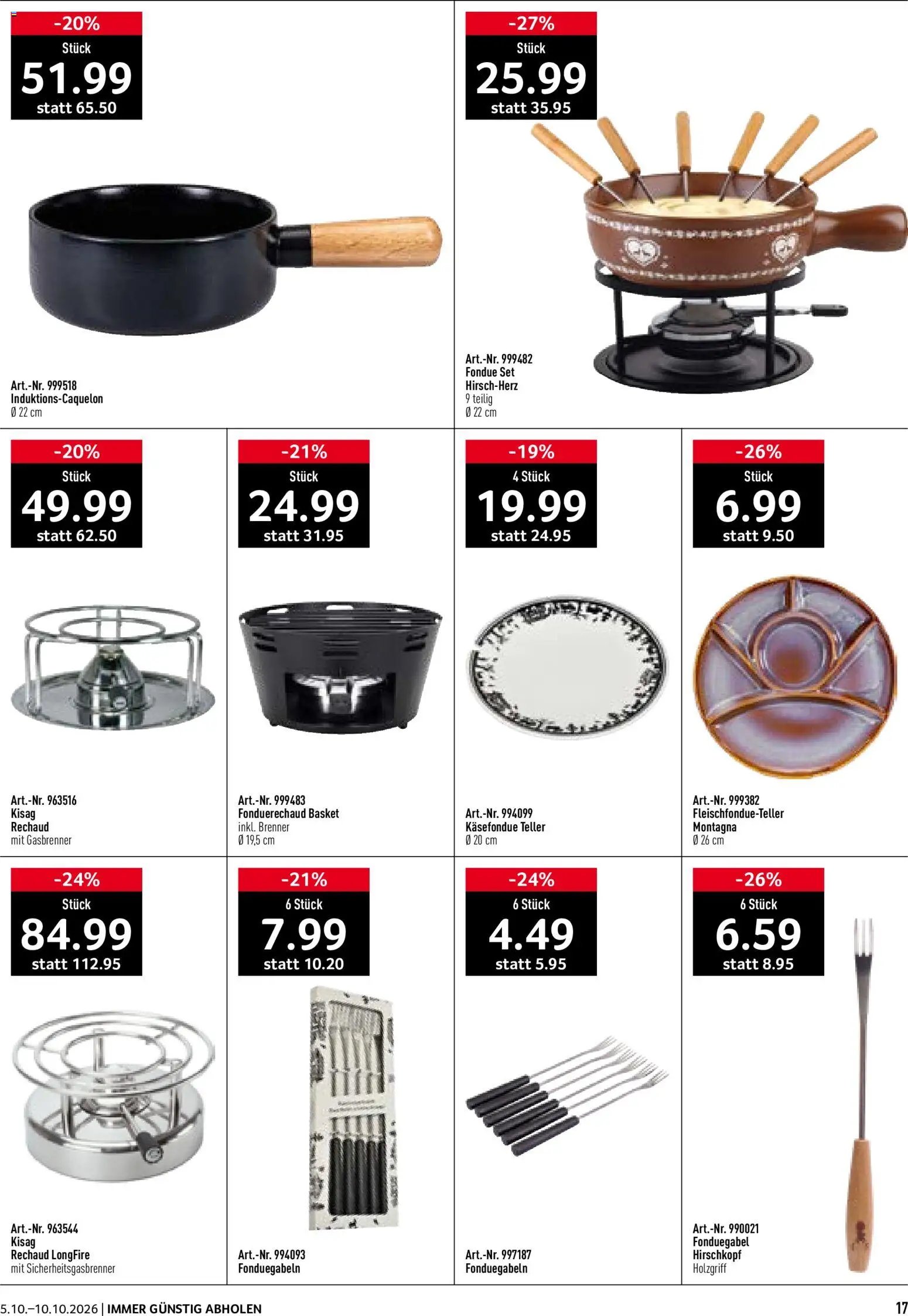 Prodega aktionen Fondue/Raclette