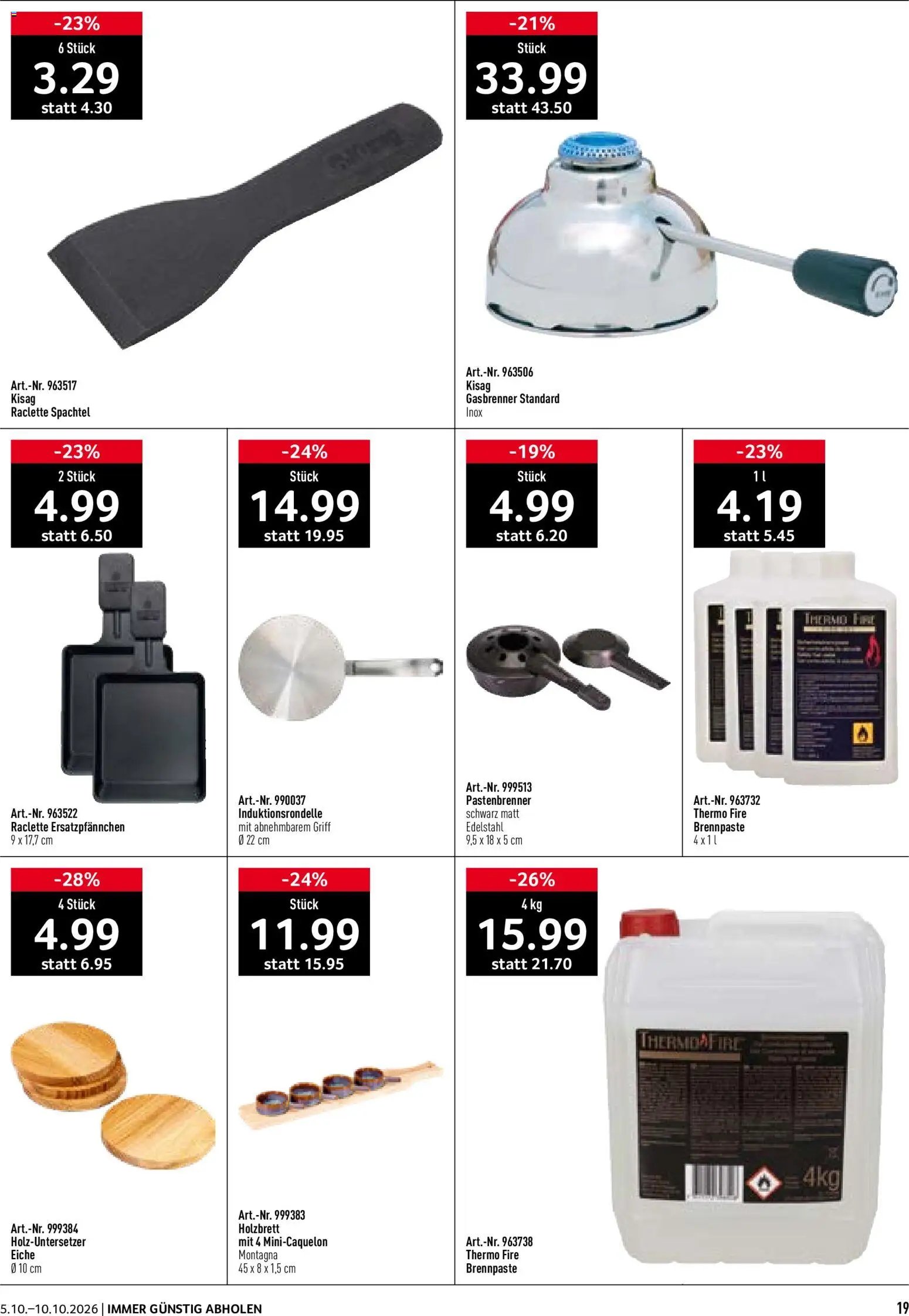 Prodega aktionen Fondue/Raclette